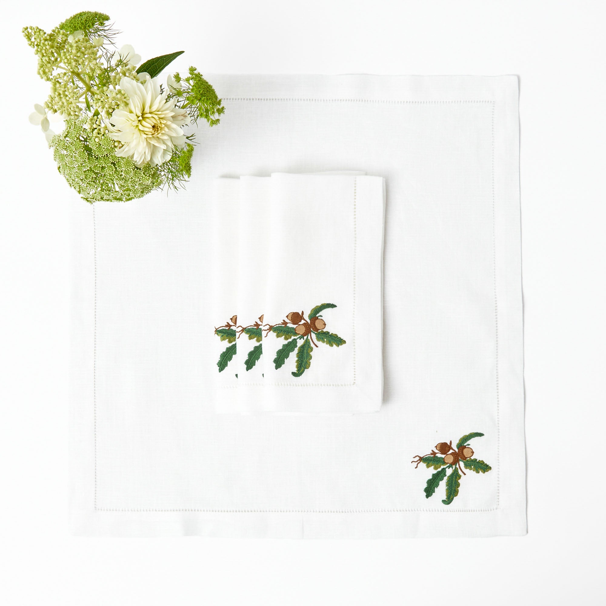 Mushroom White Linen Napkins (Set of 4) – Mrs. Alice