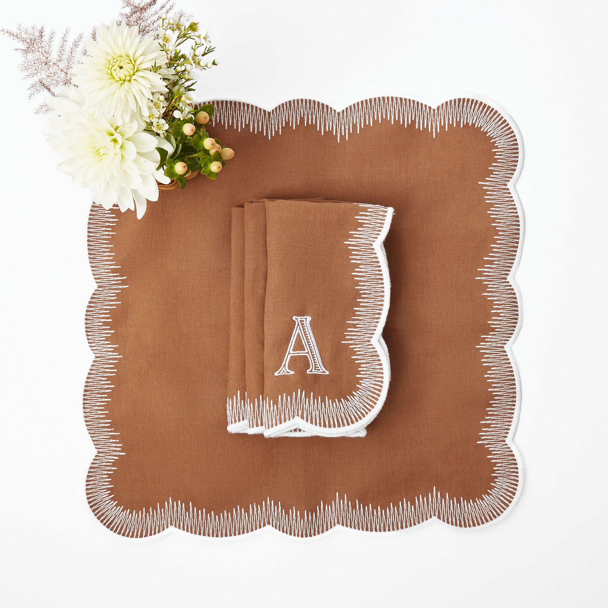 Alathea Caramel Linen Placemats & Napkins (Set of 4) – Mrs. Alice