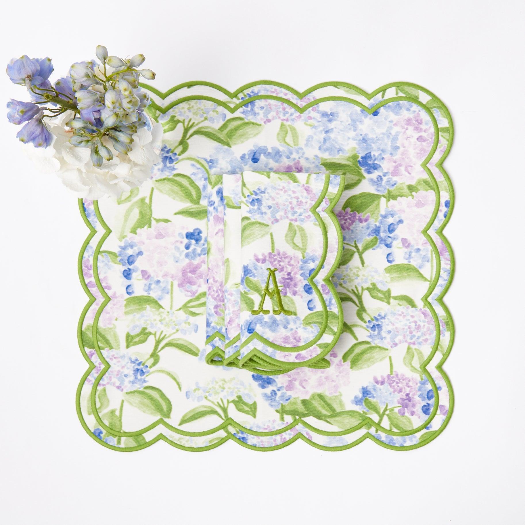 Hydrangea Cloth Napkins - set of 4 - Adorn Goods