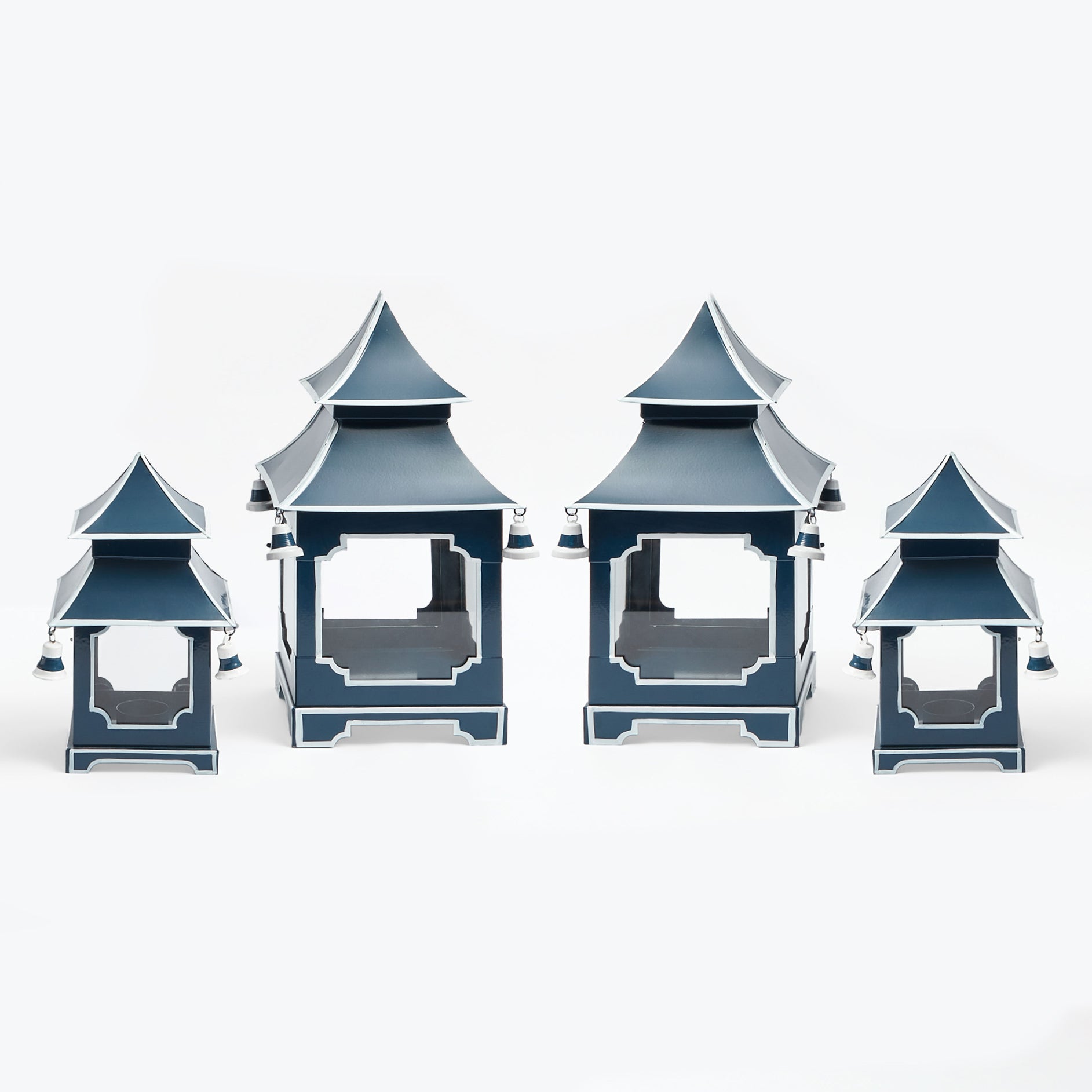 Midnight Blue Mini Pagoda Lanterns (Pair) – Mrs. Alice