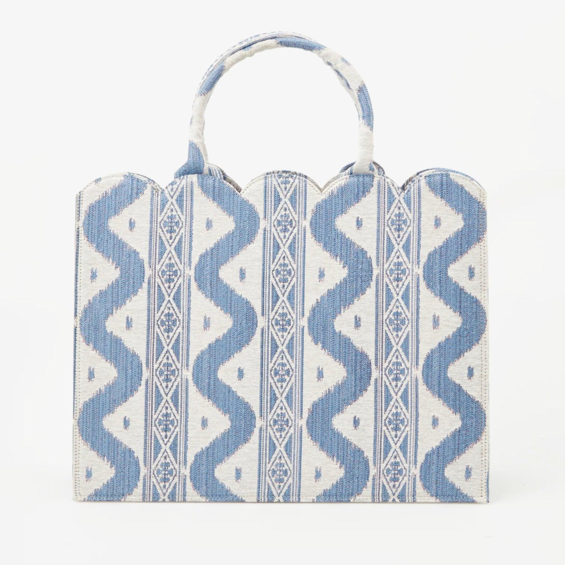 cosmetic pouch ikat with block monogram