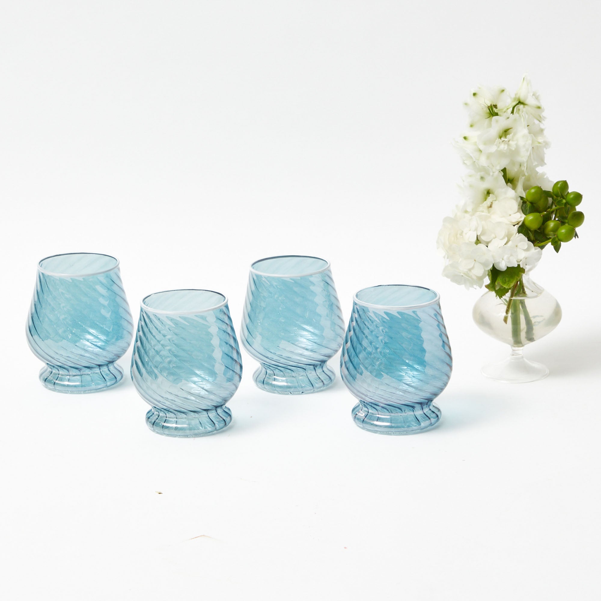Camille Blue Wine Glasses (Set of 4) – Mrs. Alice