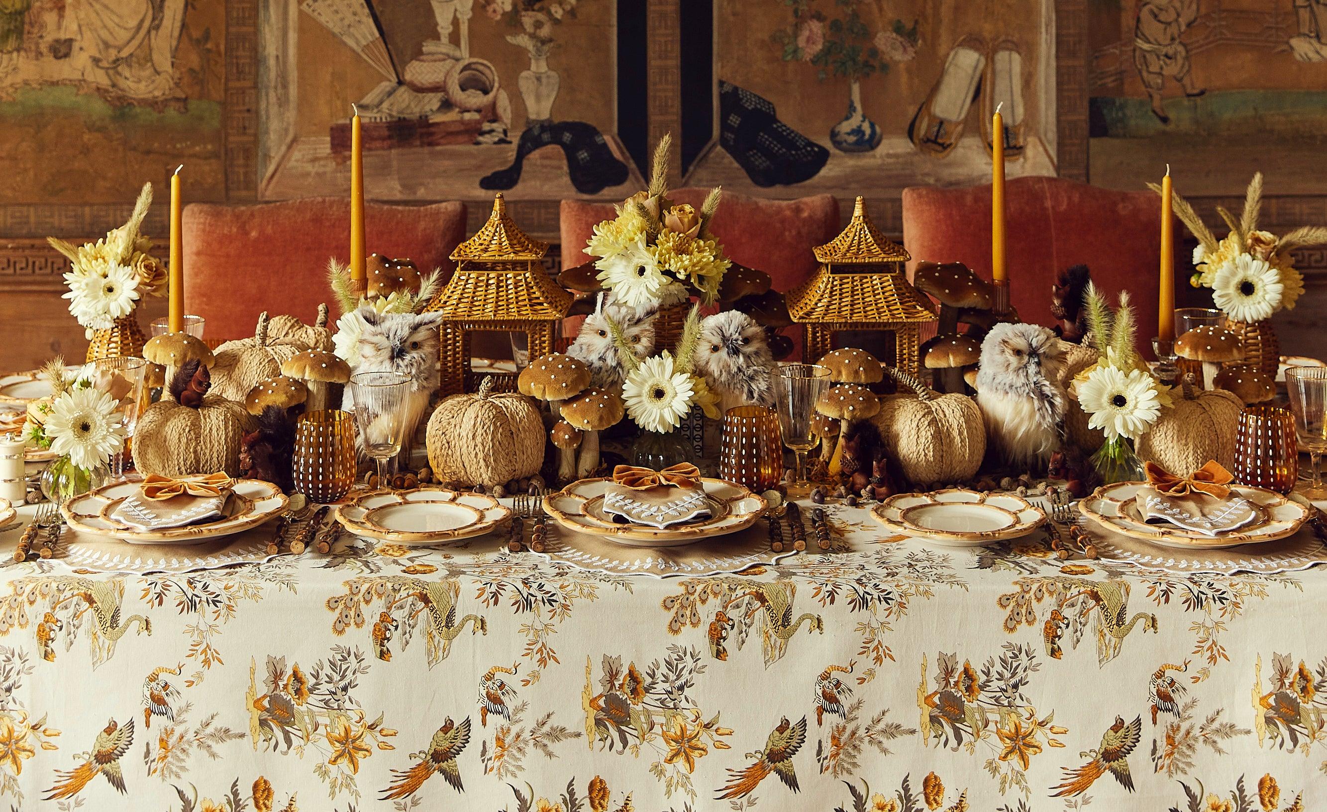 THE Raffia Pumpkin Tablescape - Mrs. Alice