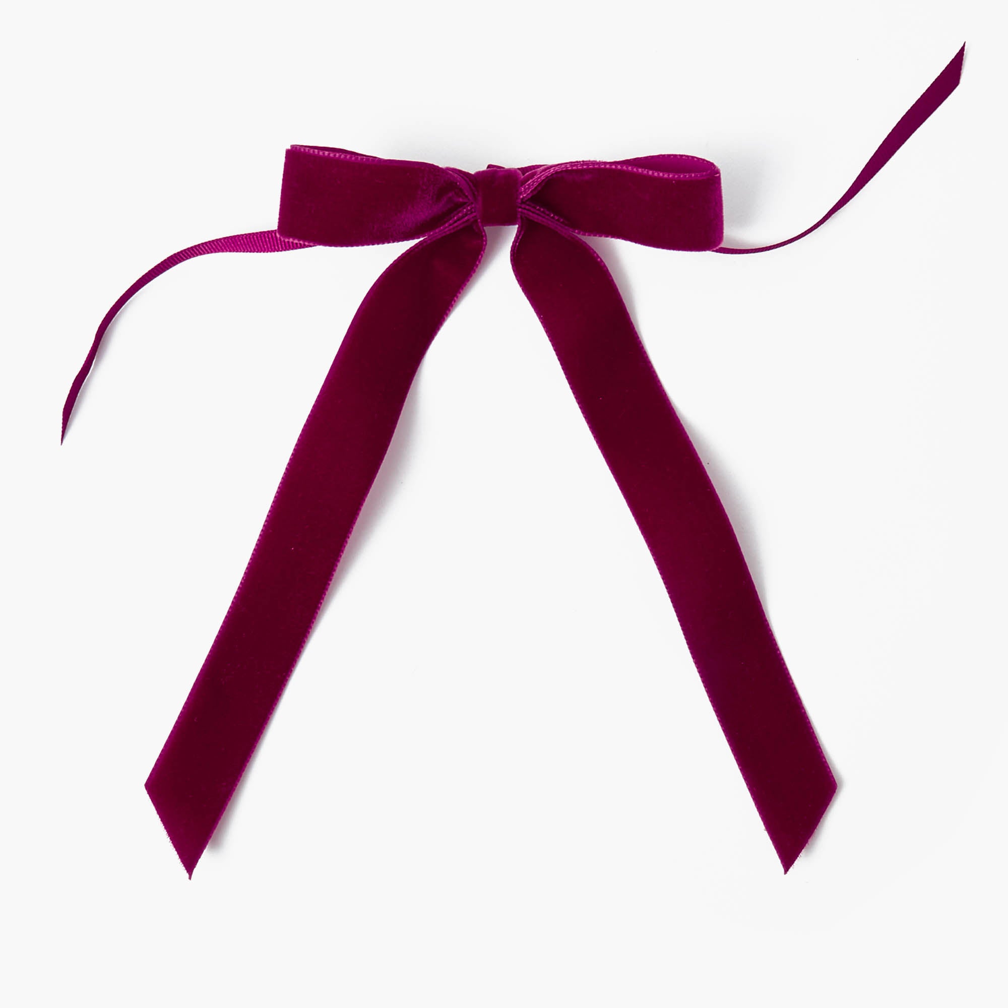 Aubergine Velvet Bow (Set of 4) - 20cm