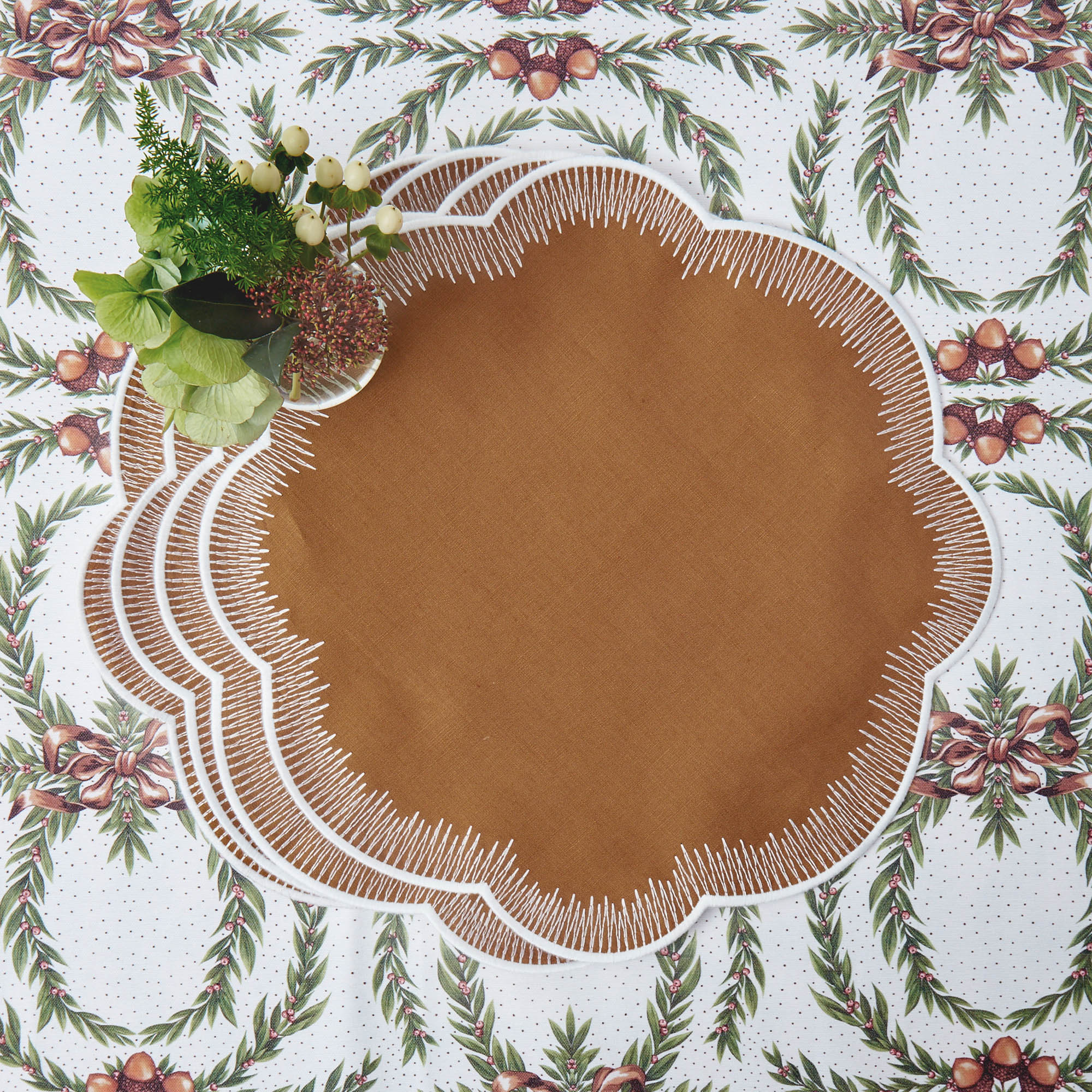 Alathea Caramel Linen Placemats (Set of 4)