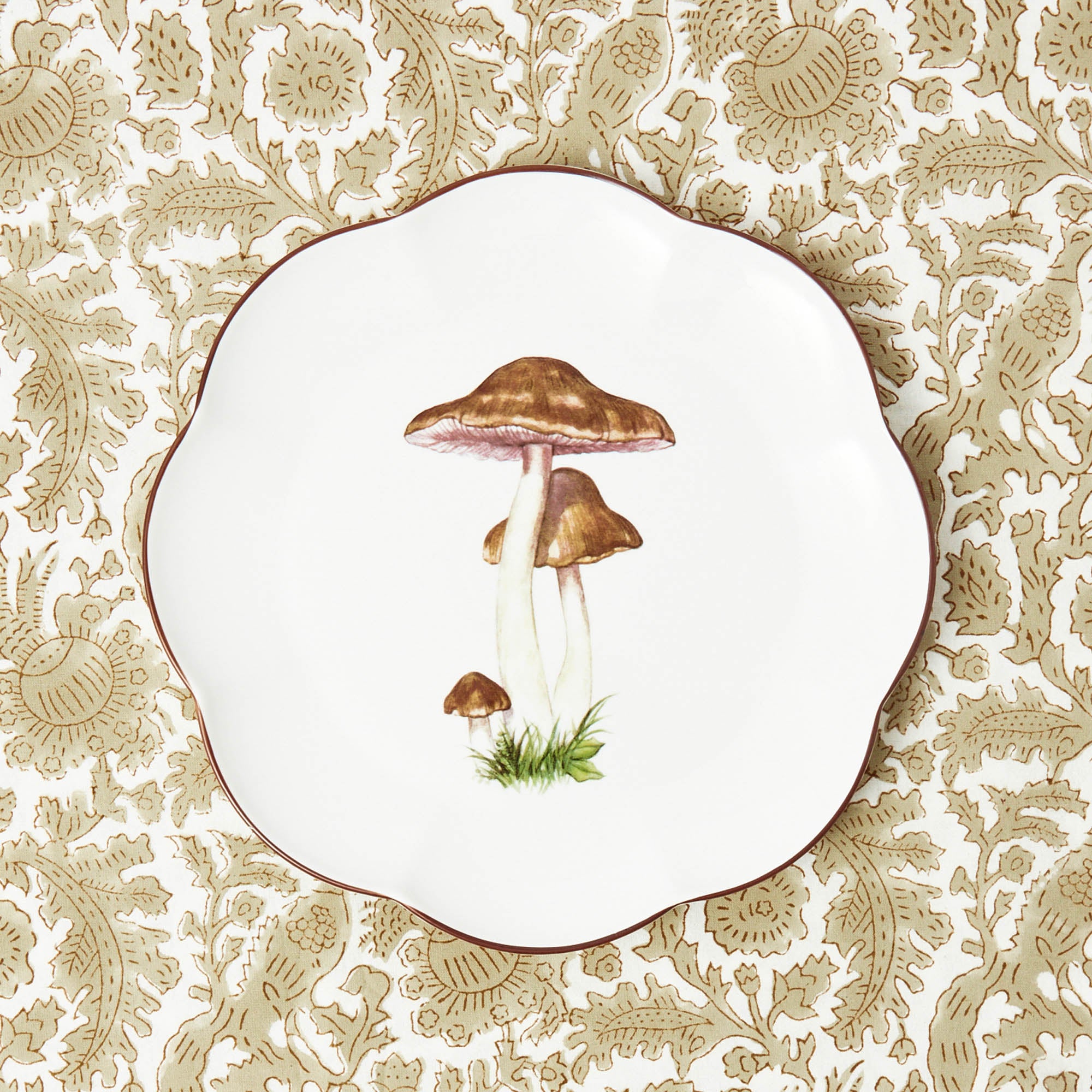 Scalloped Mushroom Dinner Plate