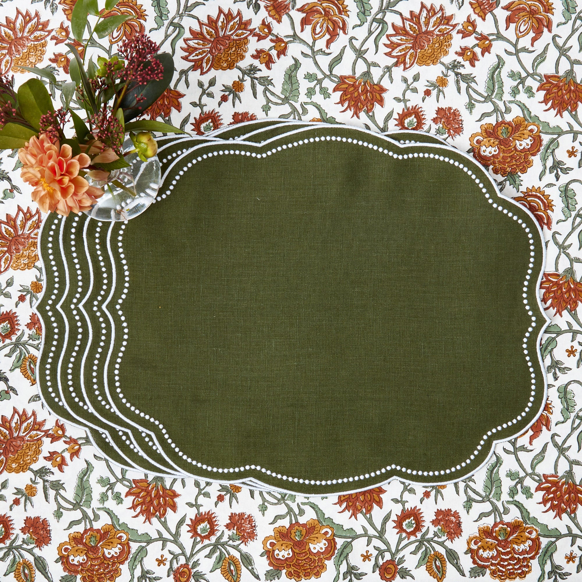 Eloise Green Placemats (Set of 4)