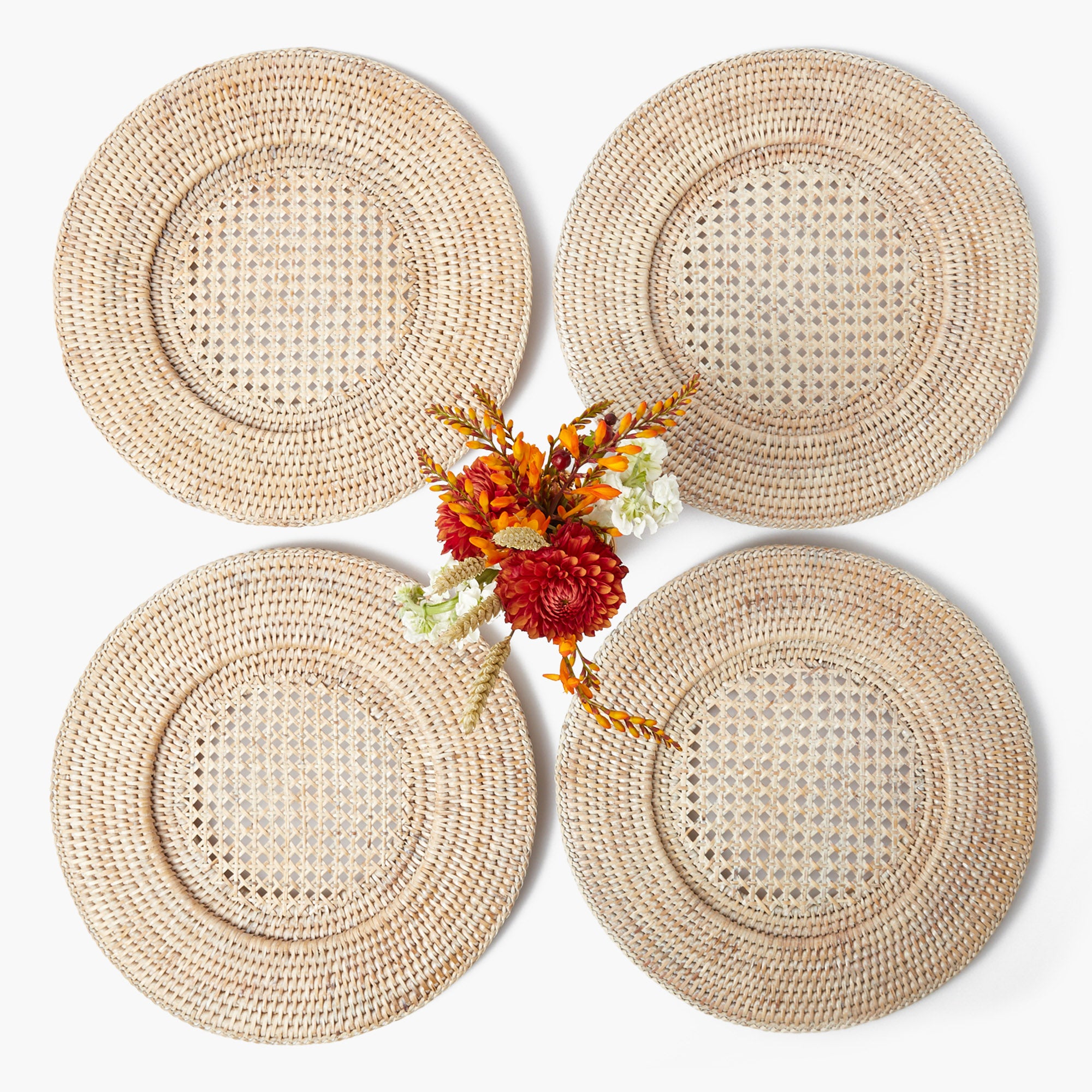 Natural Rattan Charger Plates (Set of 4)