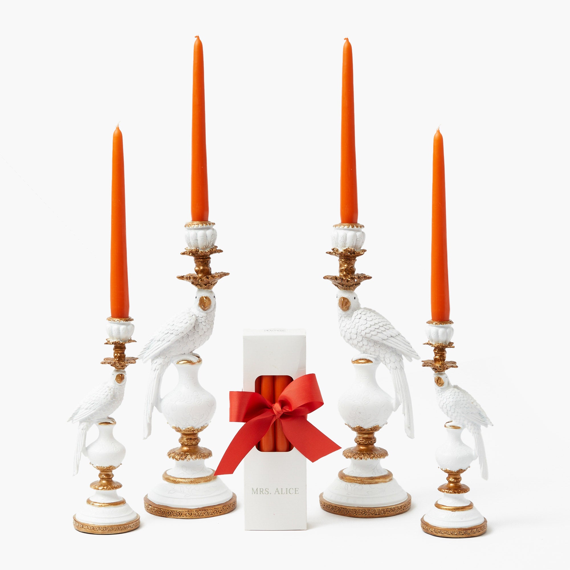 Handmade Orange Candles (Set of 8)