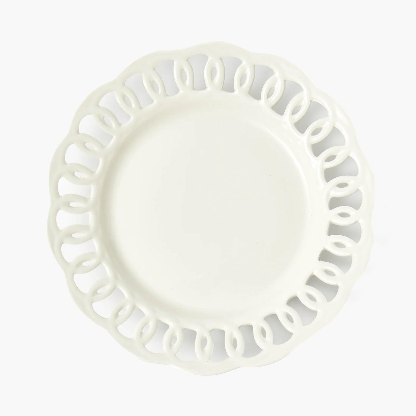 White Lace Dinner Plate