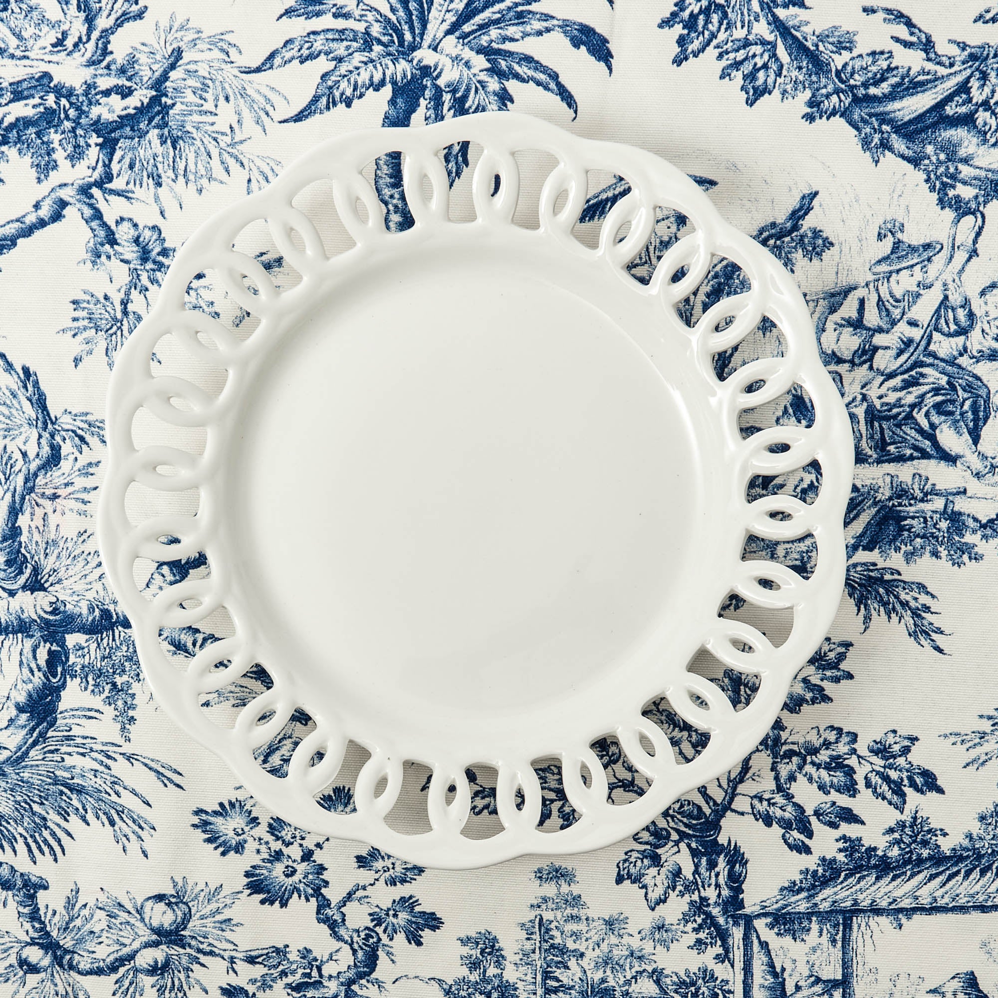 White Lace Dinner Plate