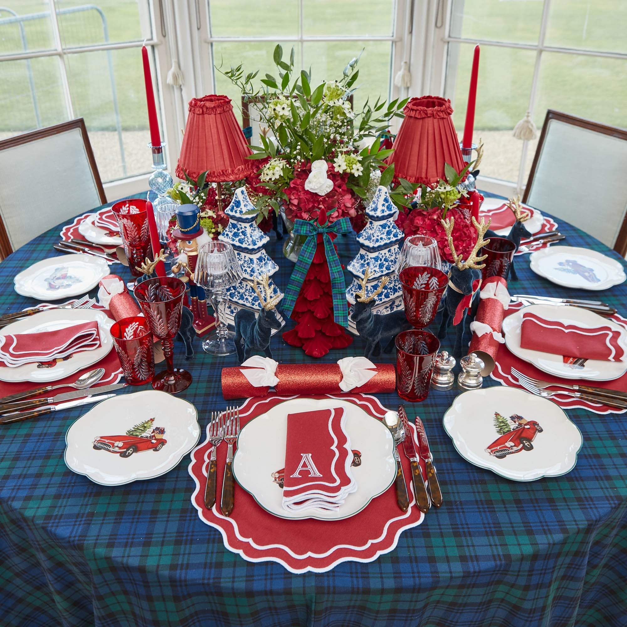 Katherine Berry Red Placemats & Napkins (Set of 4)