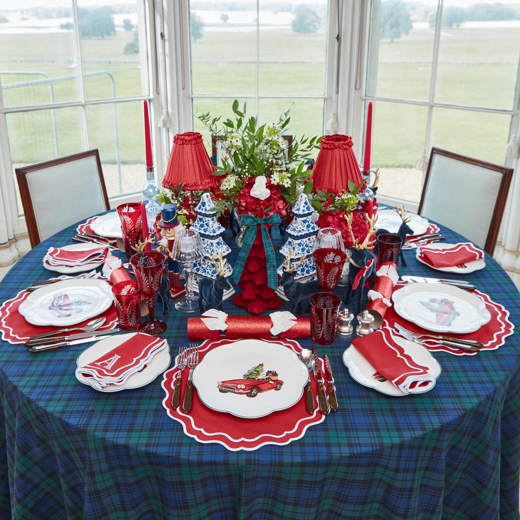 Katherine Berry Red Placemats & Napkins (Set of 4)