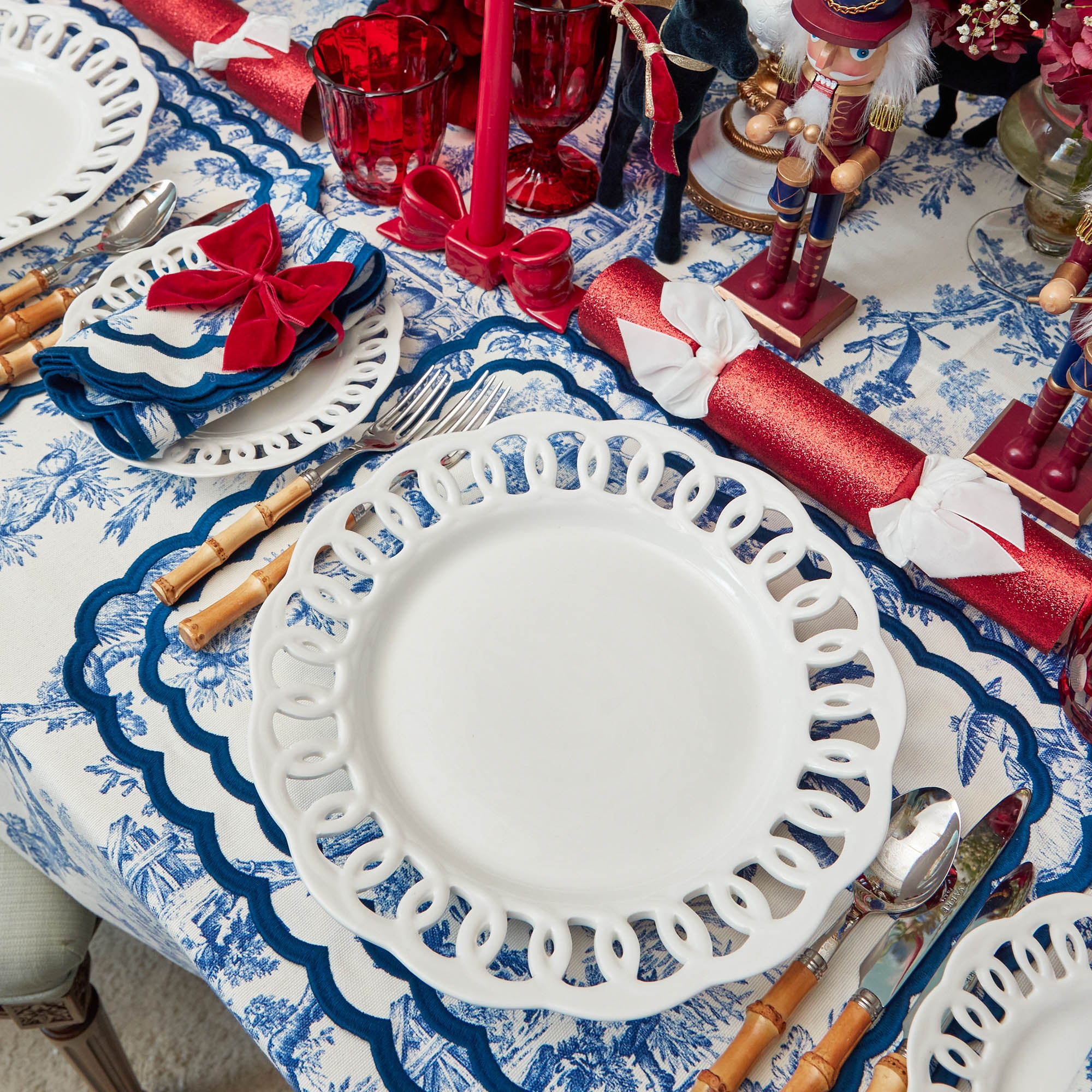 White Lace Dinner Plate