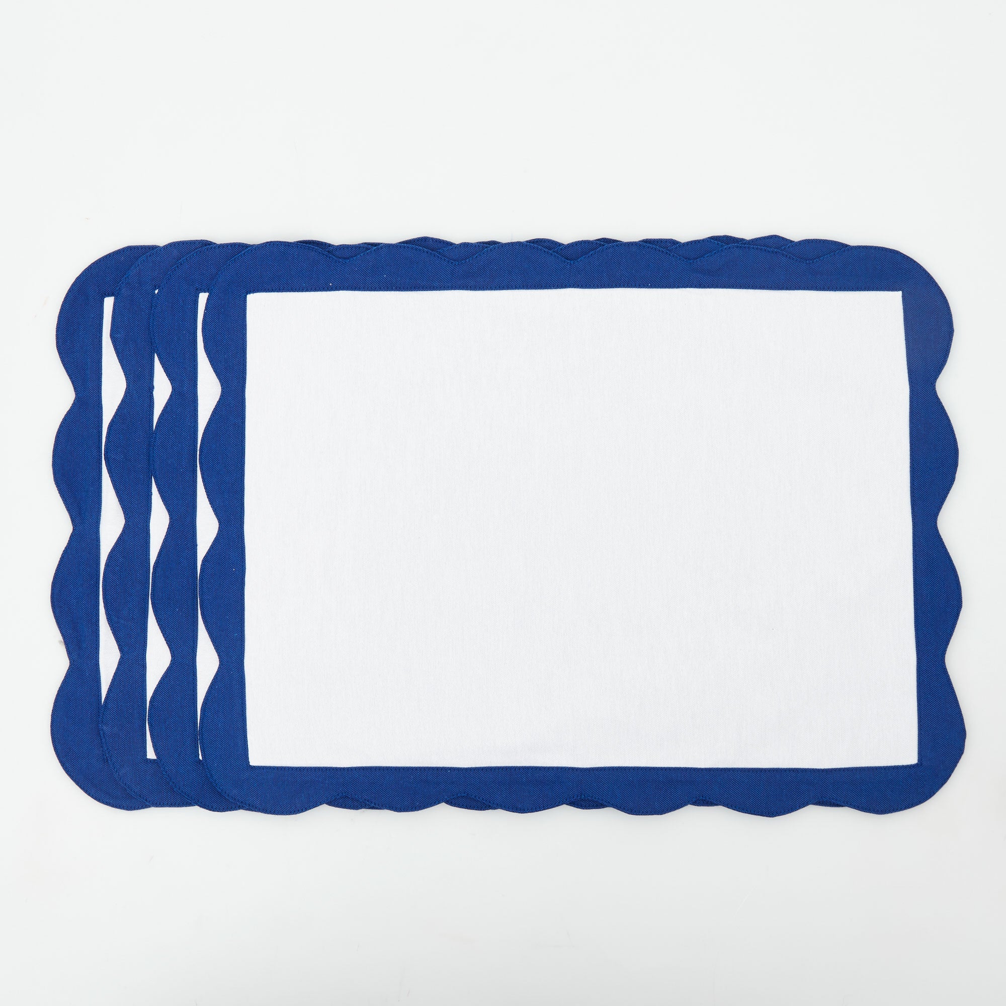 Alex White & Navy Appliqué Placemats (Set of 4)