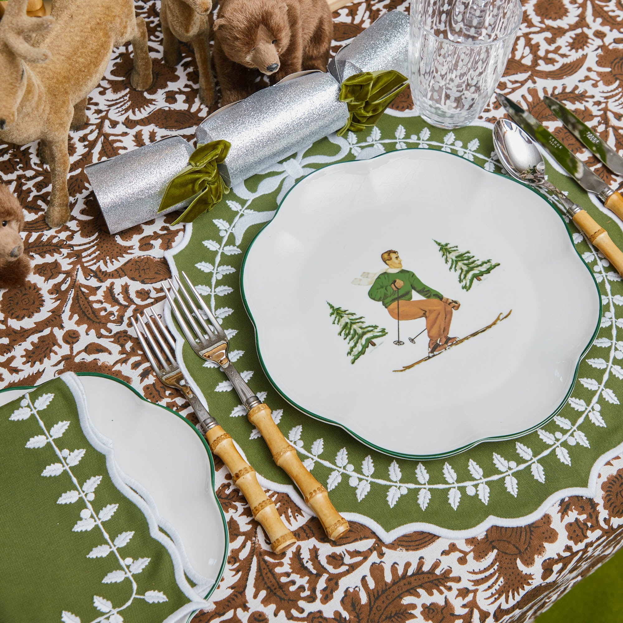 Green Bow Laurel Placemats (Set of 4)