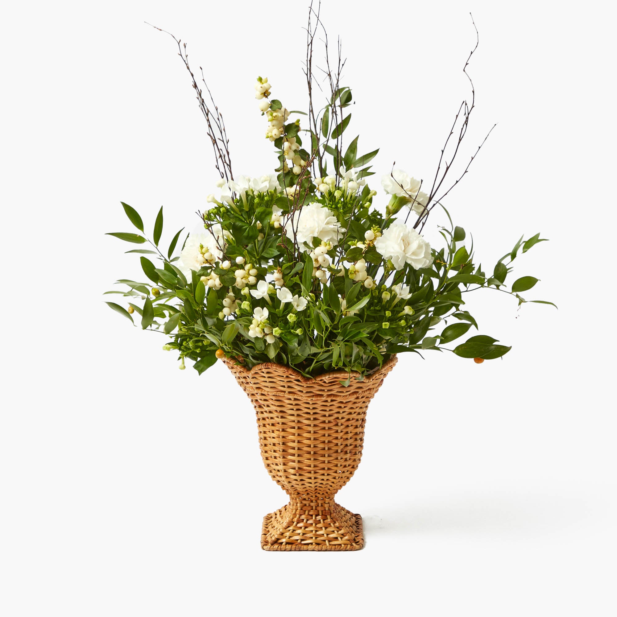 Small Natural Rattan Urn Vase