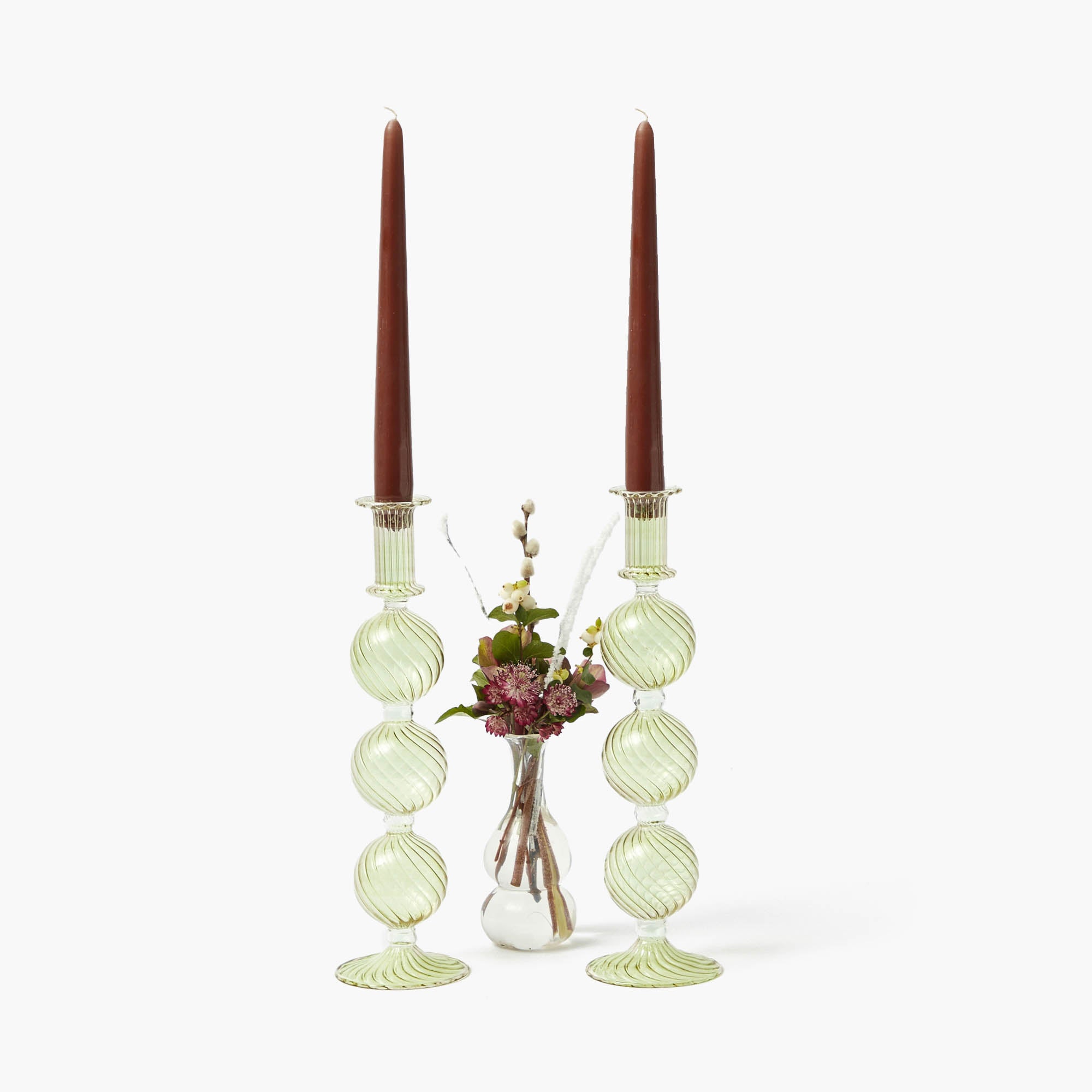 Camille Olive Candle Holder (Pair)