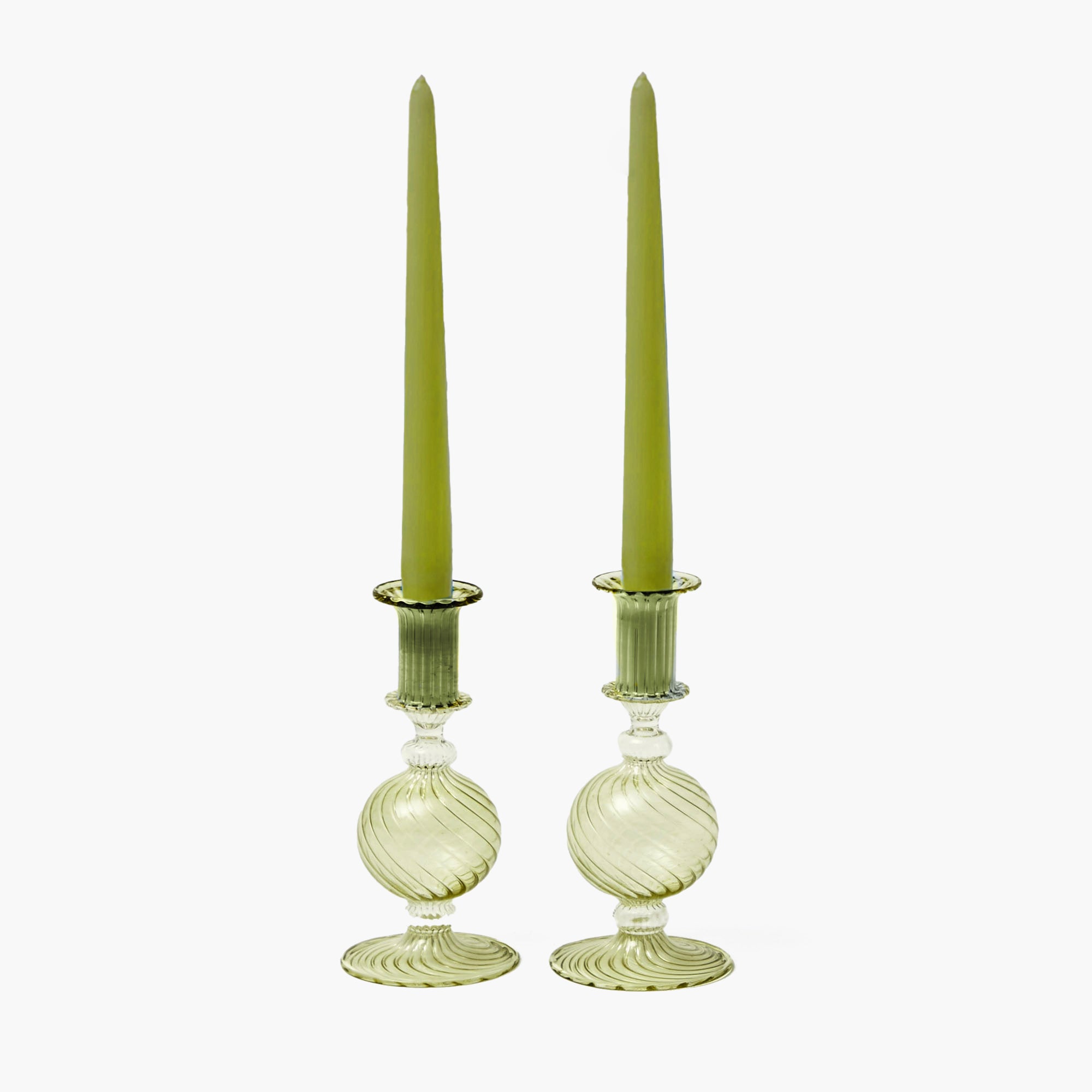 Small Camille Olive Candle Holder (Pair)