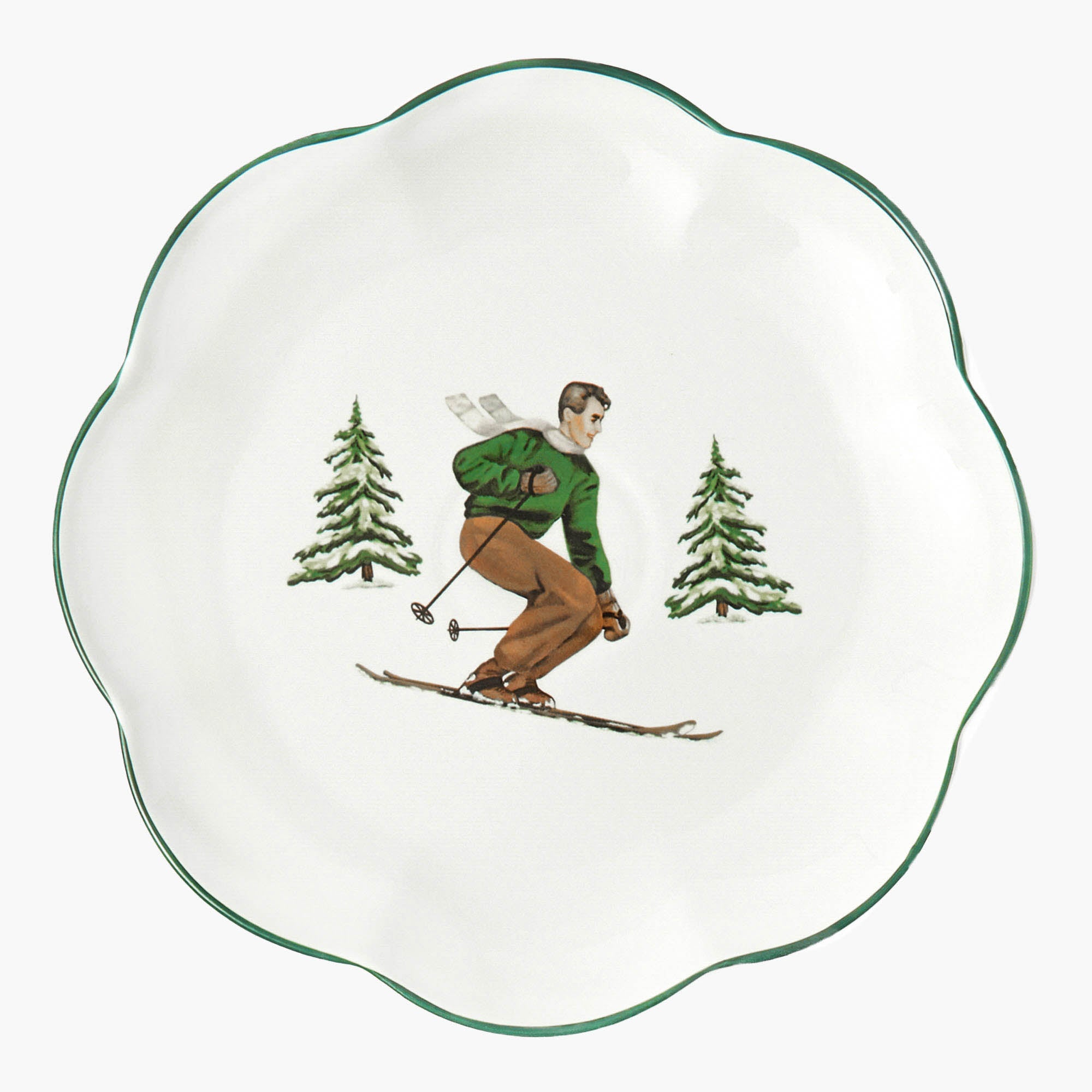 Heidi & Hans Skier Dinner Plate  (Set of 4)