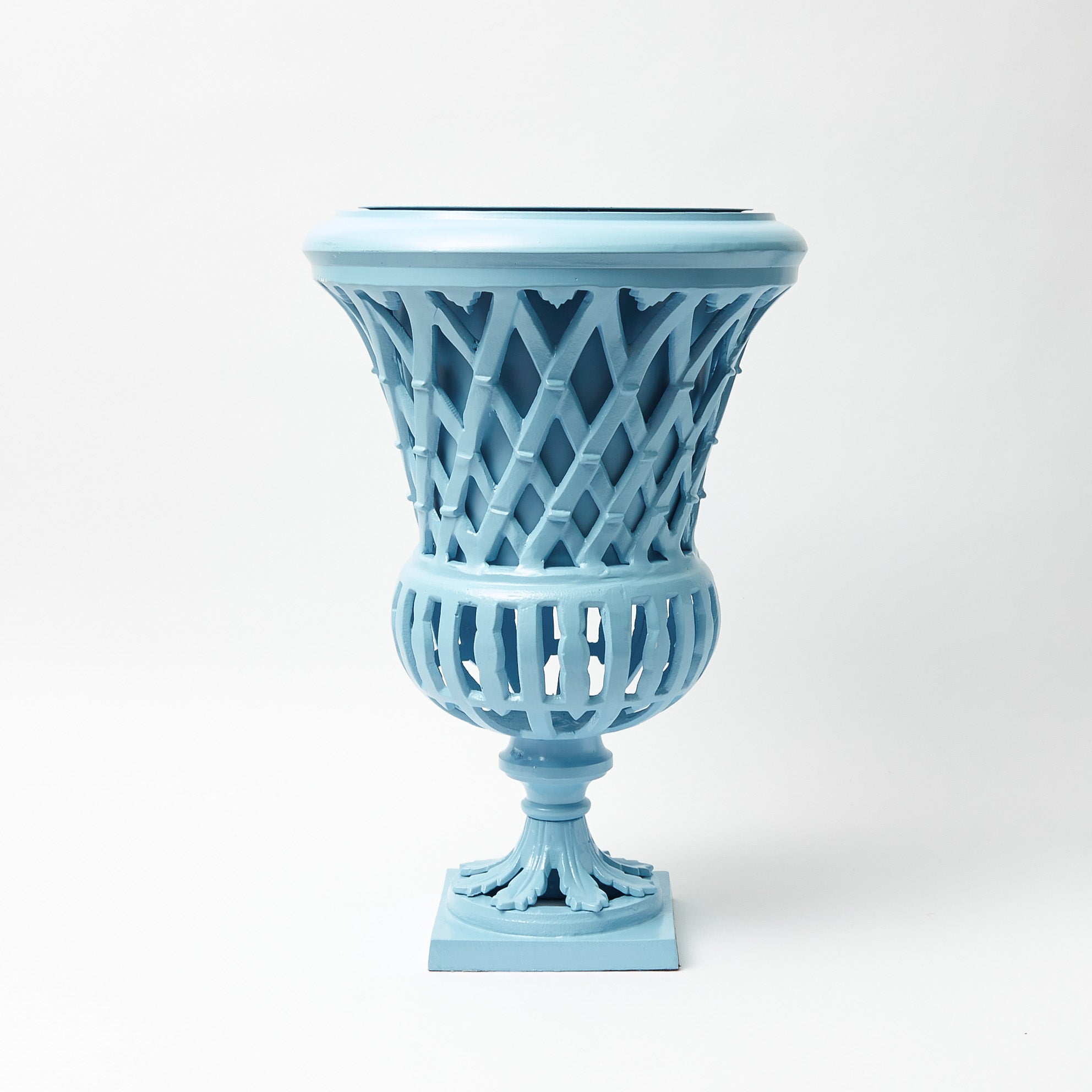 Adelaide Blue Lattice Urn & Pedestal