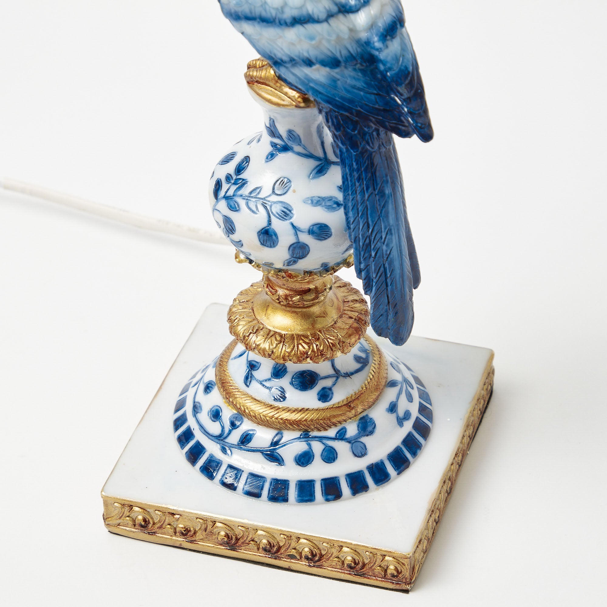 Blue Parrot Lamp Stand