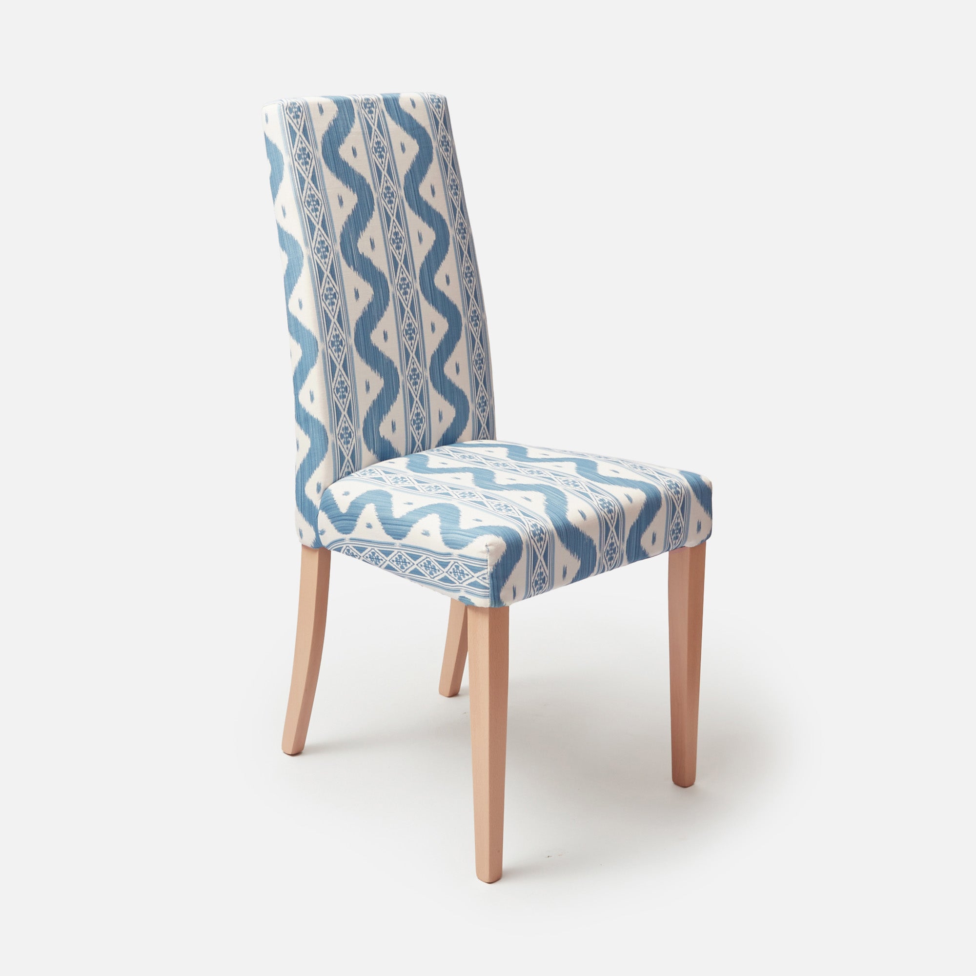 Charlotte Blue Ikat Dining Chair