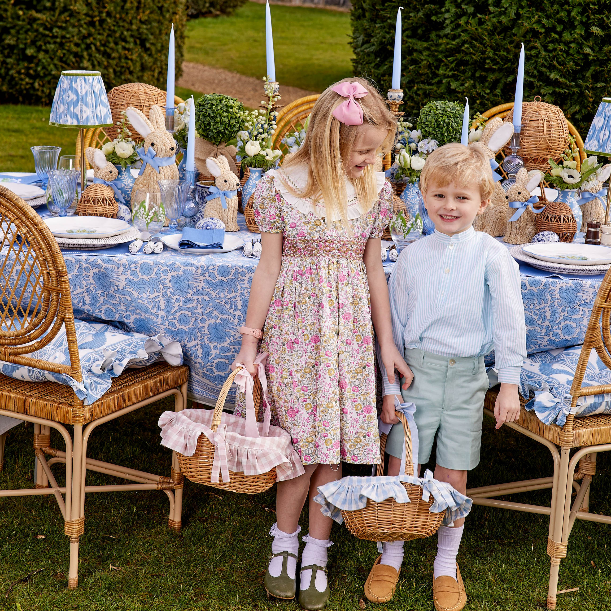 Pink Gingham Basket