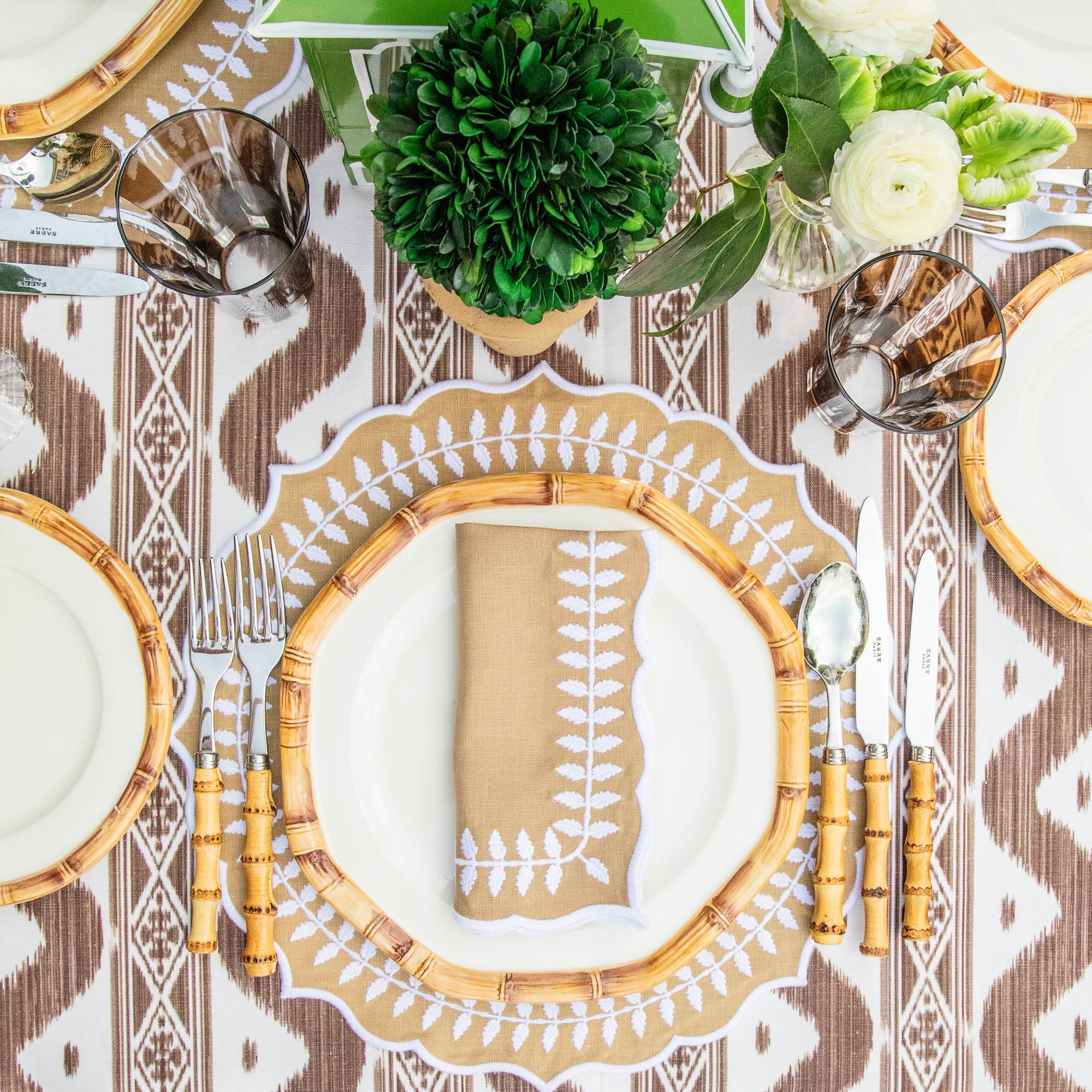 Geometric Bamboo Dinner Plate