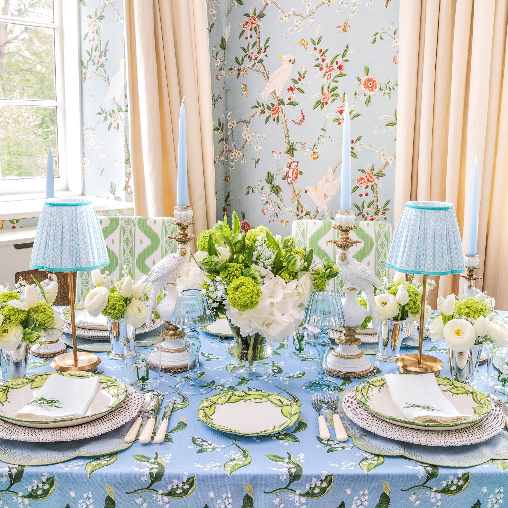 Blue Lily of the Valley Tablecloth