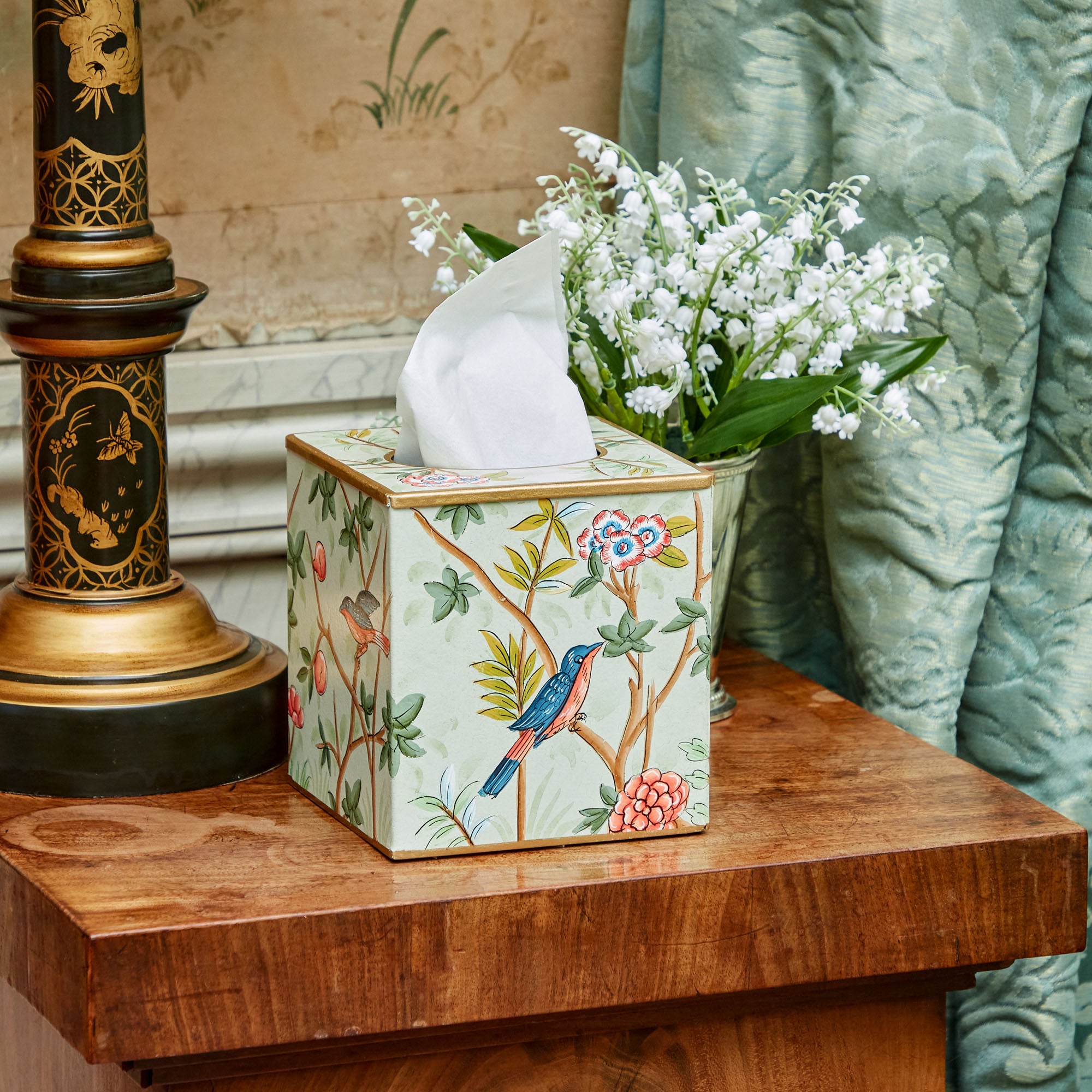 Chinoiserie Tole Tissue Box