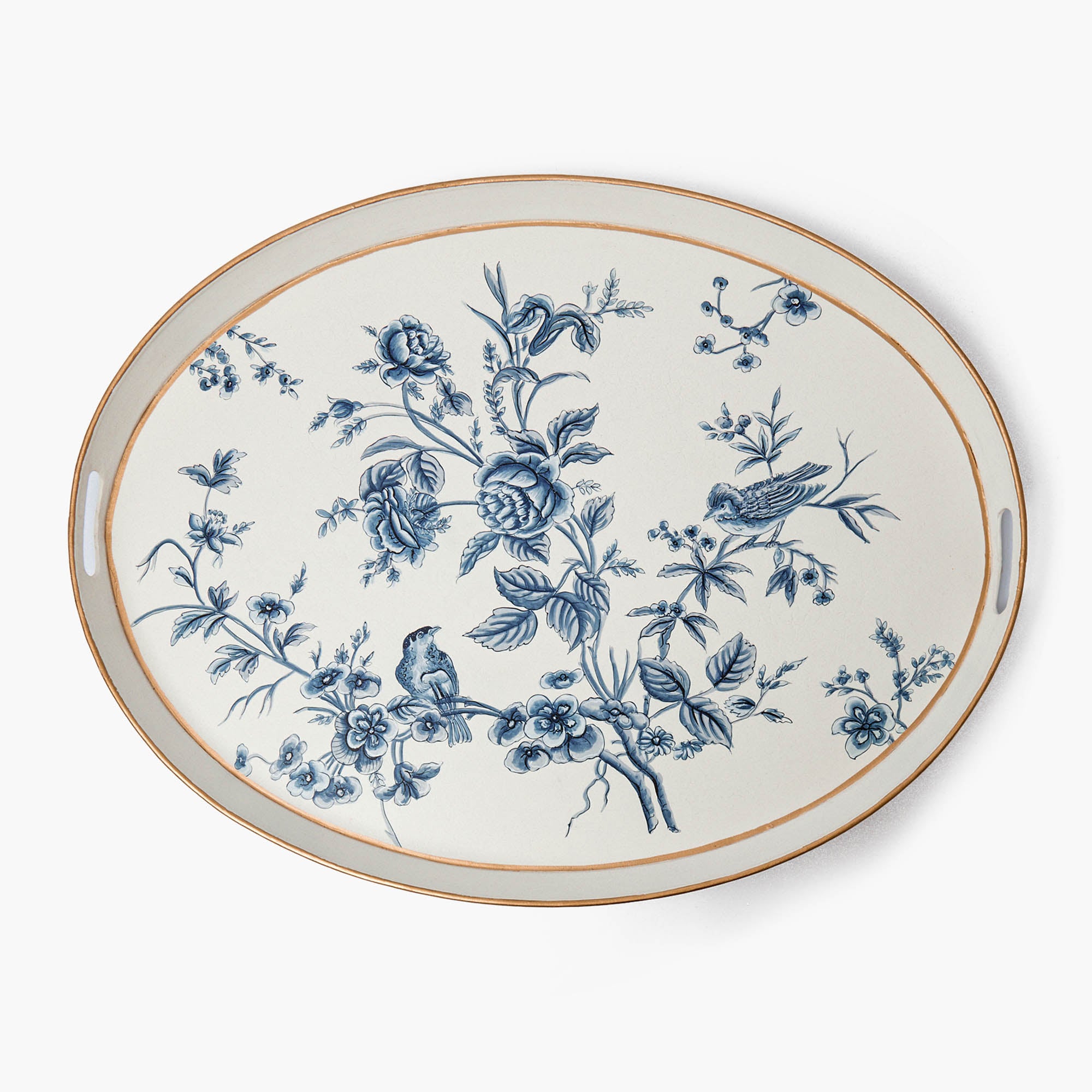 Floral Tole Oval Tray