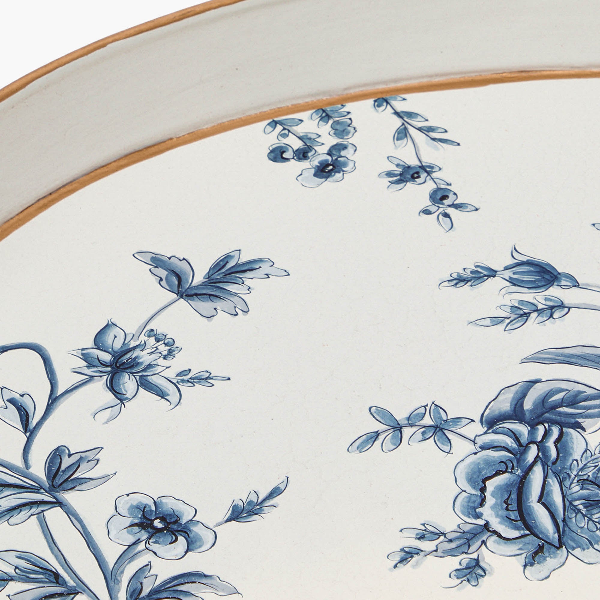 Floral Tole Oval Tray