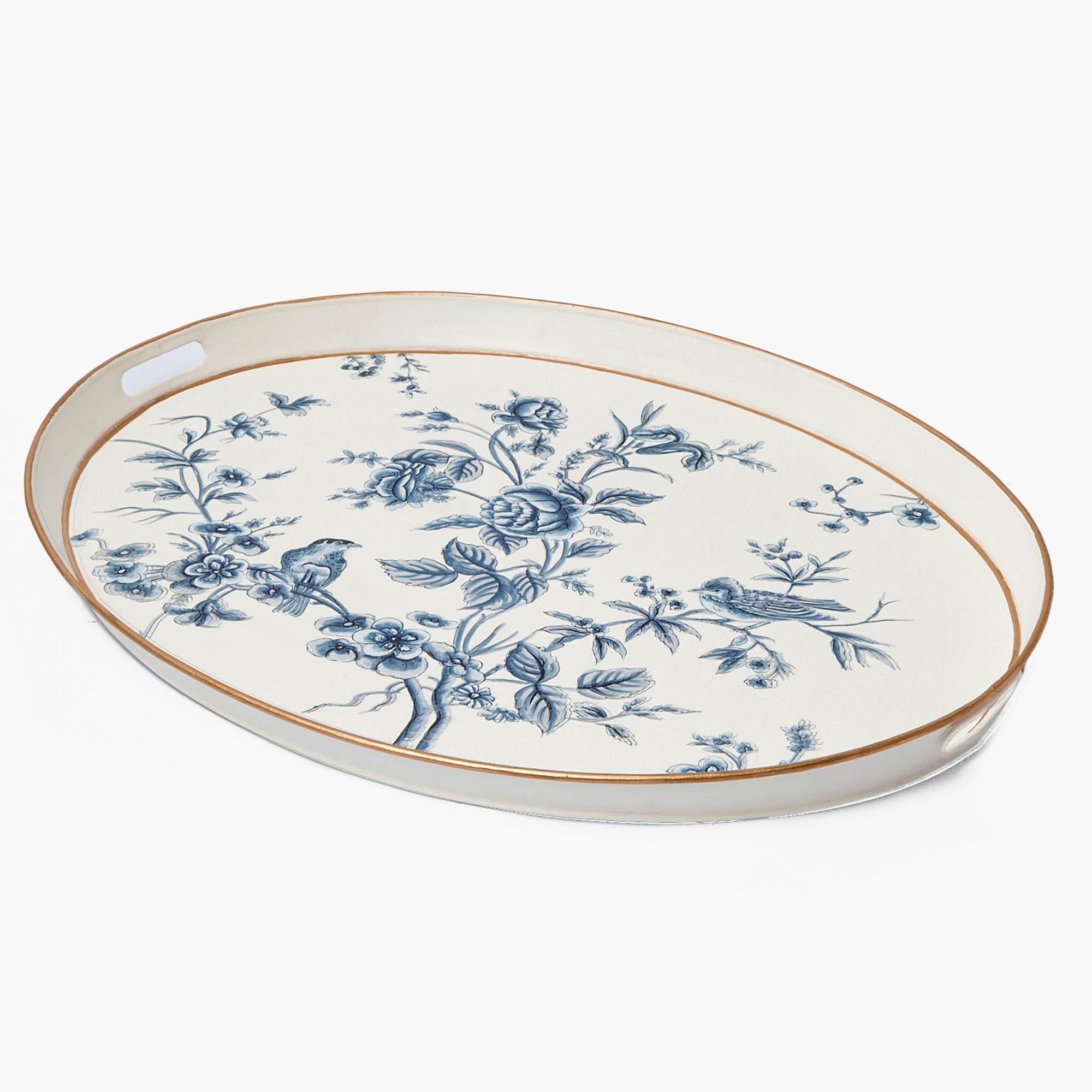 Floral Tole Oval Tray