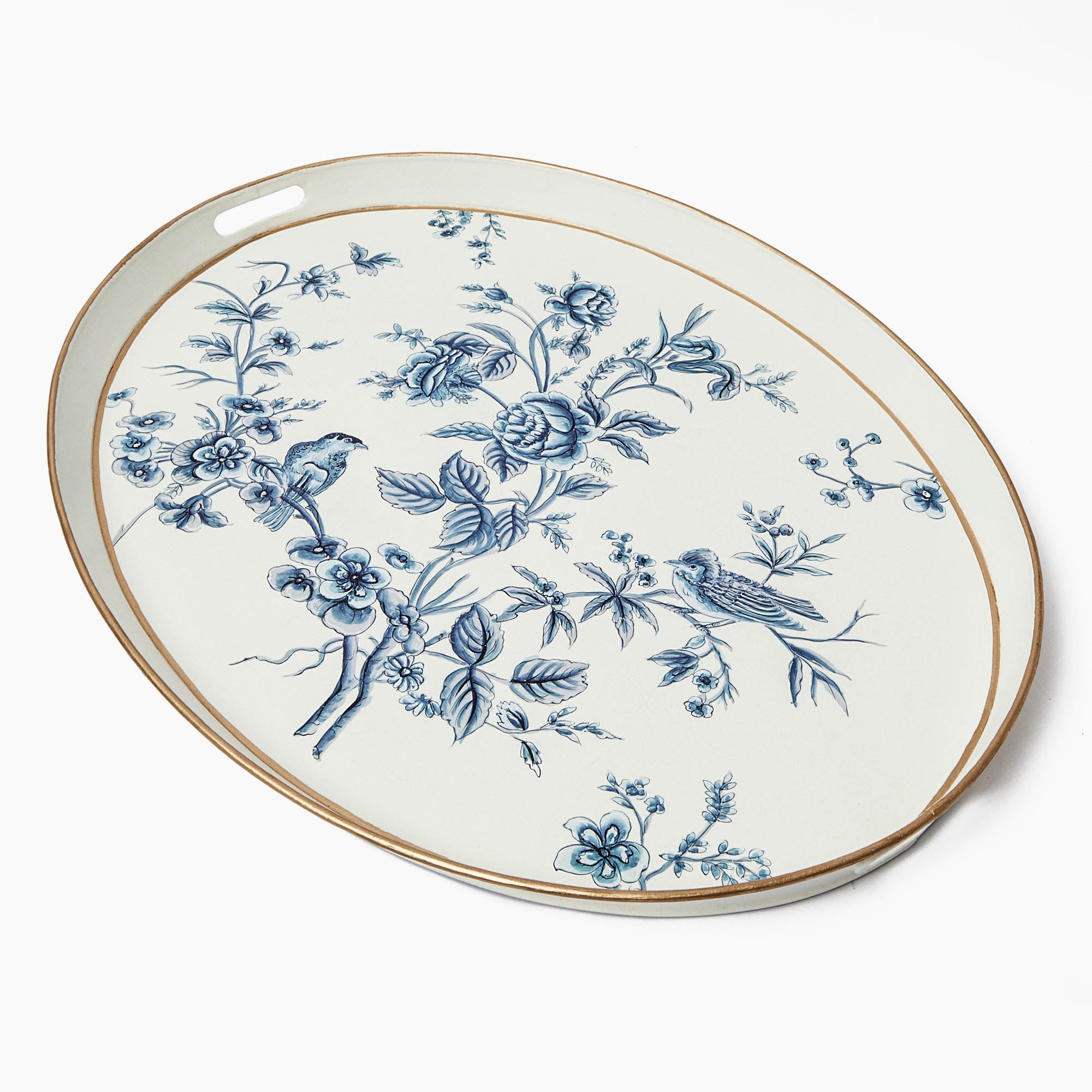 Floral Tole Oval Tray