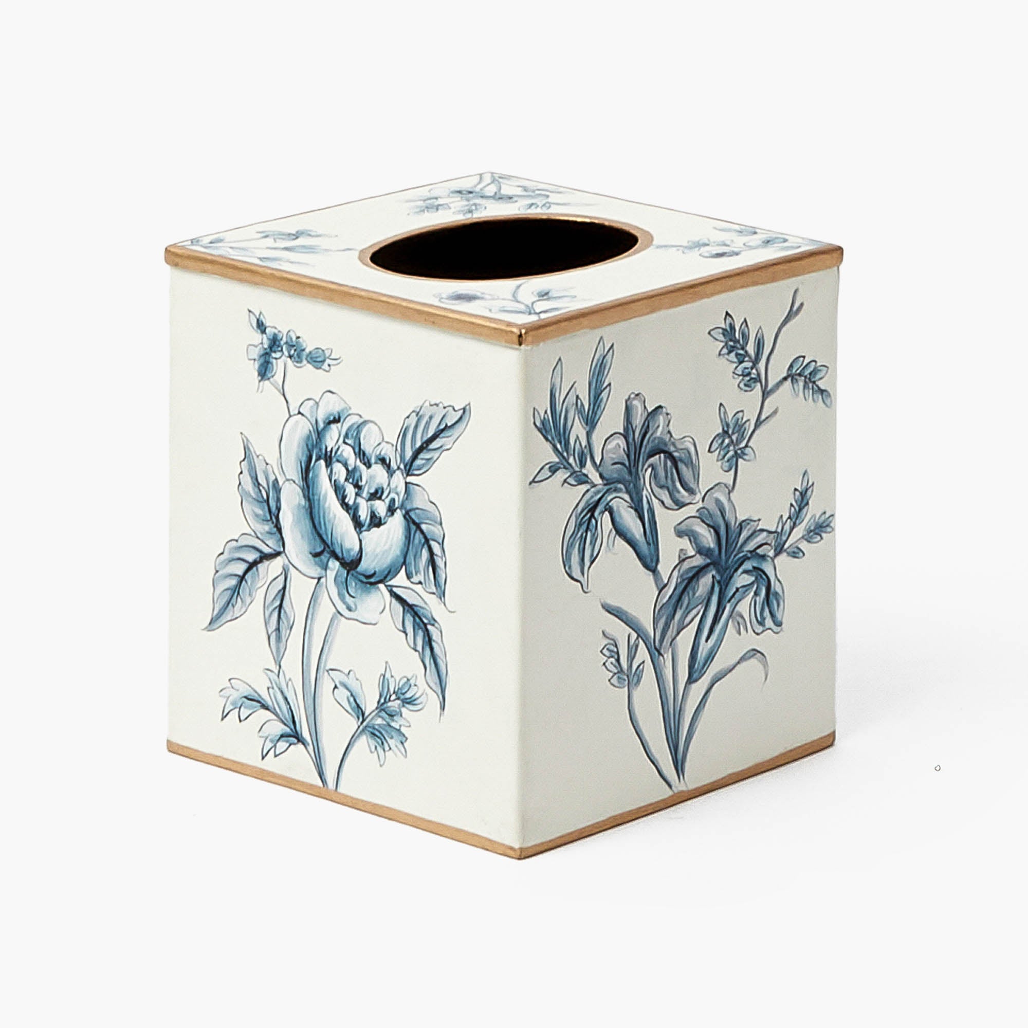 Floral Tole Tissue Box