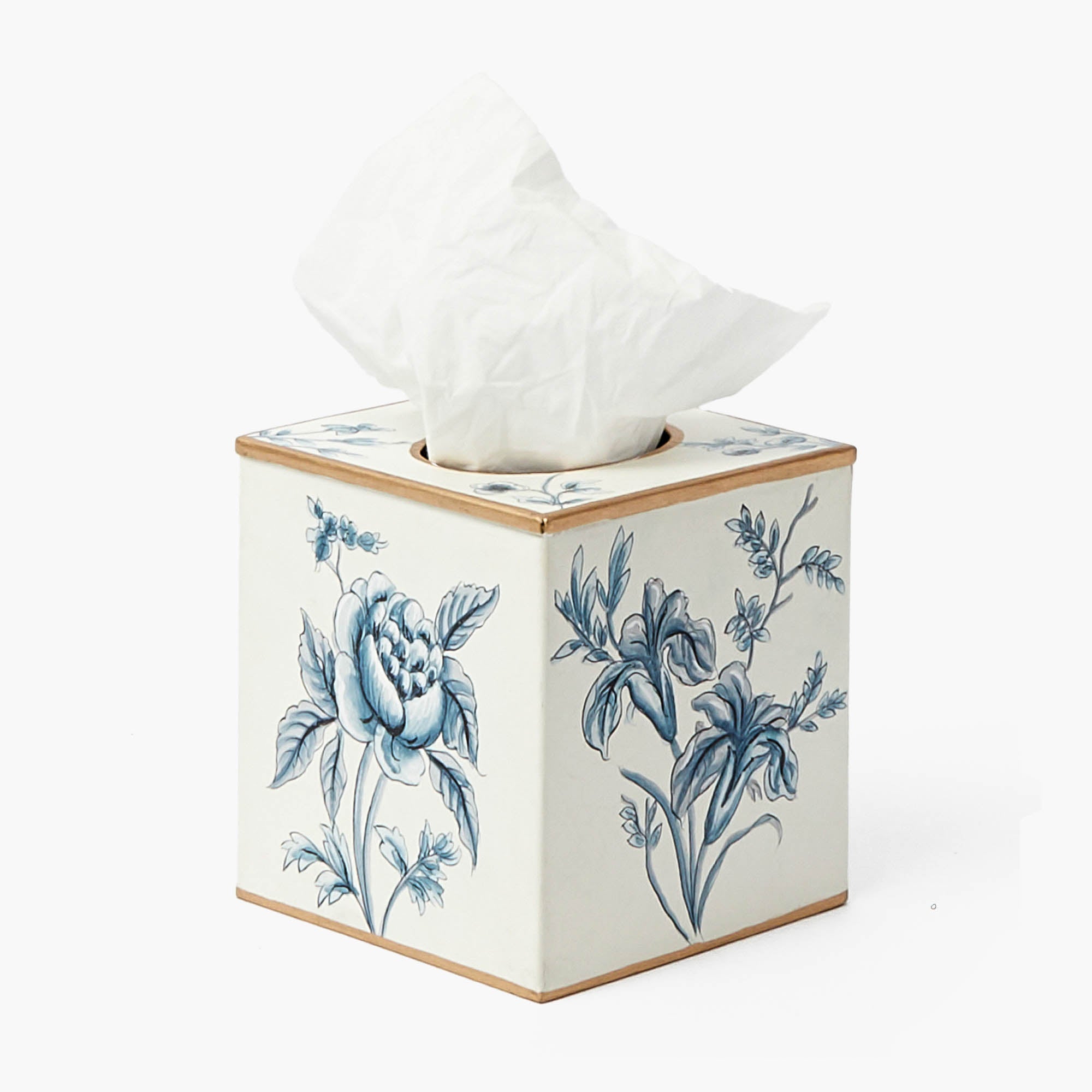 Floral Tole Tissue Box