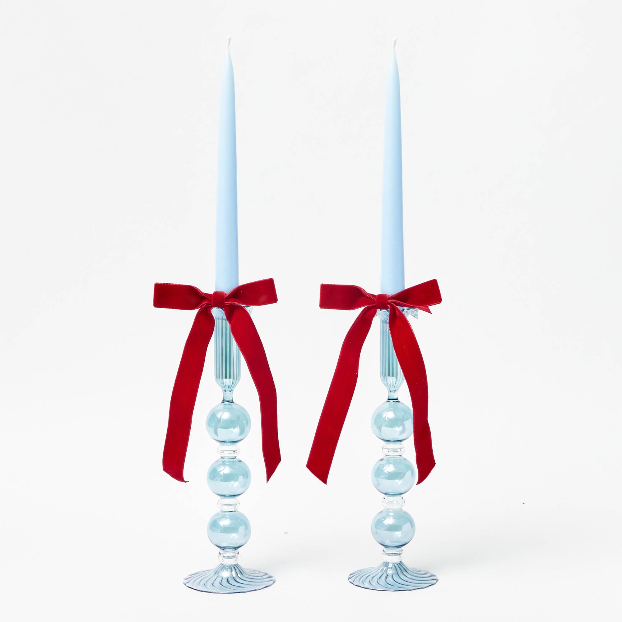 Eden Blue Candle Holder (Pair)