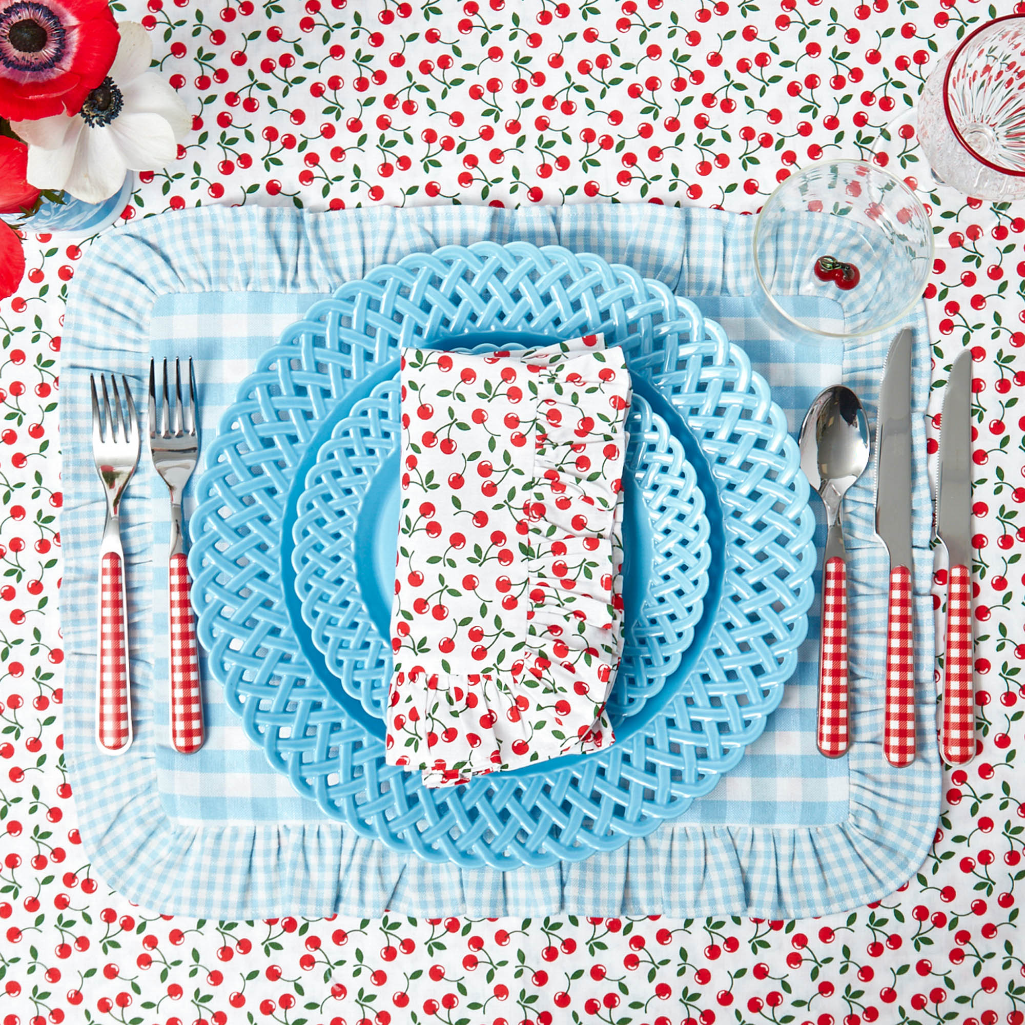 Red Gingham Cutlery (5 Piece)