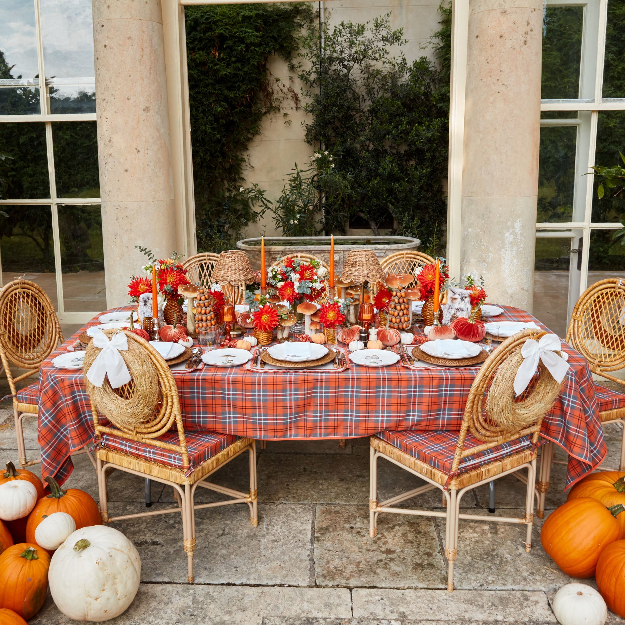 Add refinement with Mushroom White Linen Napkins.