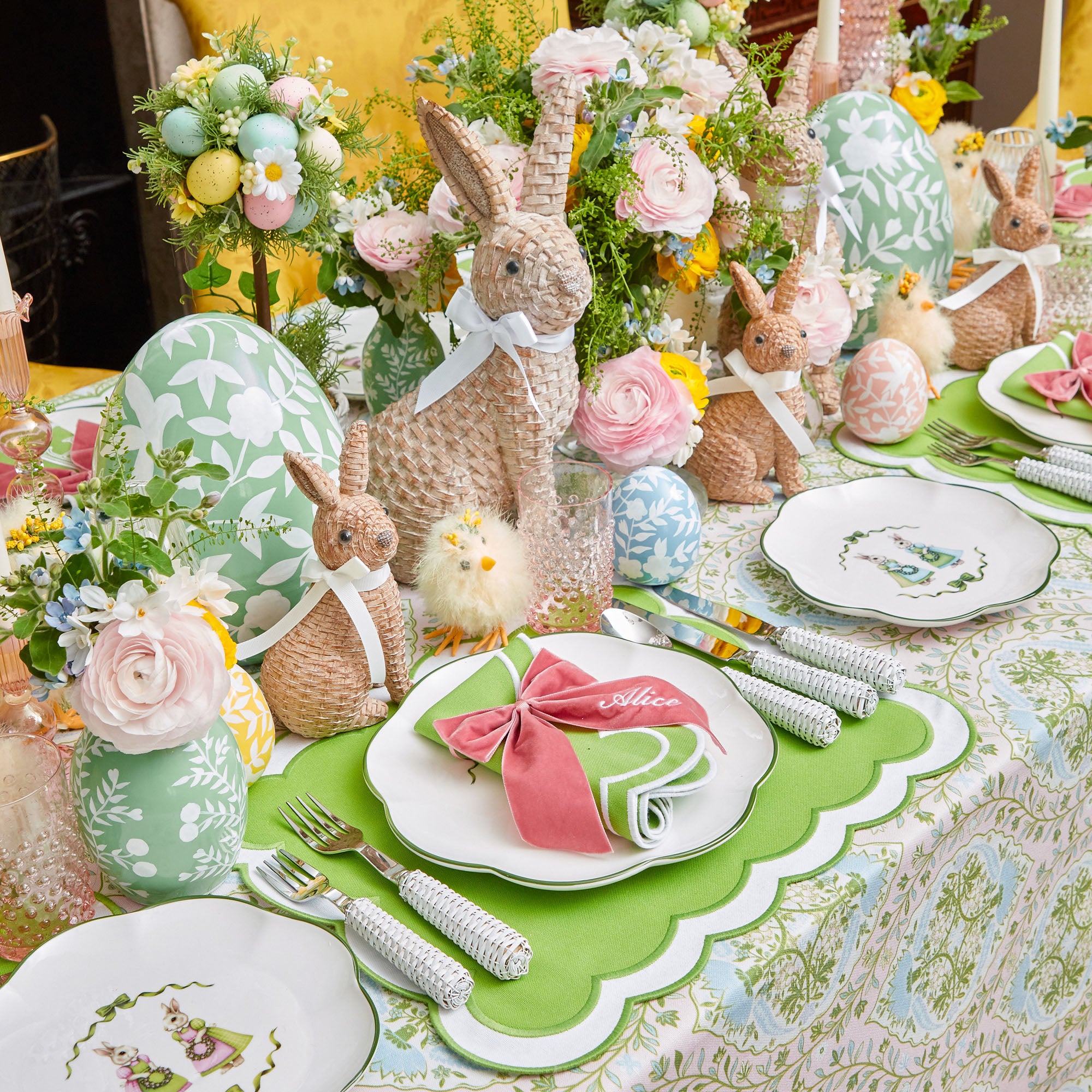 New Spectrum Designz Inhomestylez Evergreen Bunny orders Spring Easter Dinner Set