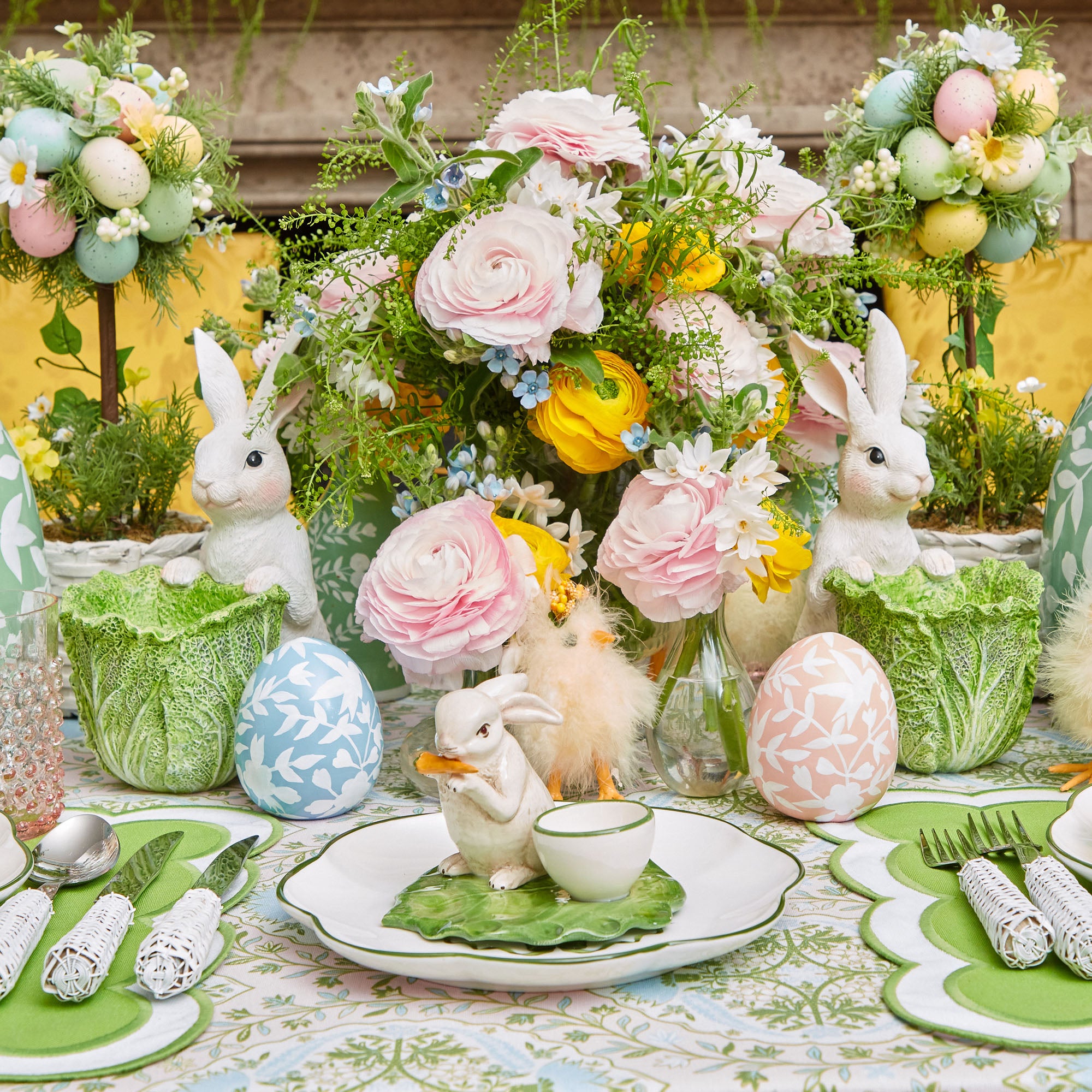 Cabbage Bunny Bowl (Pair)