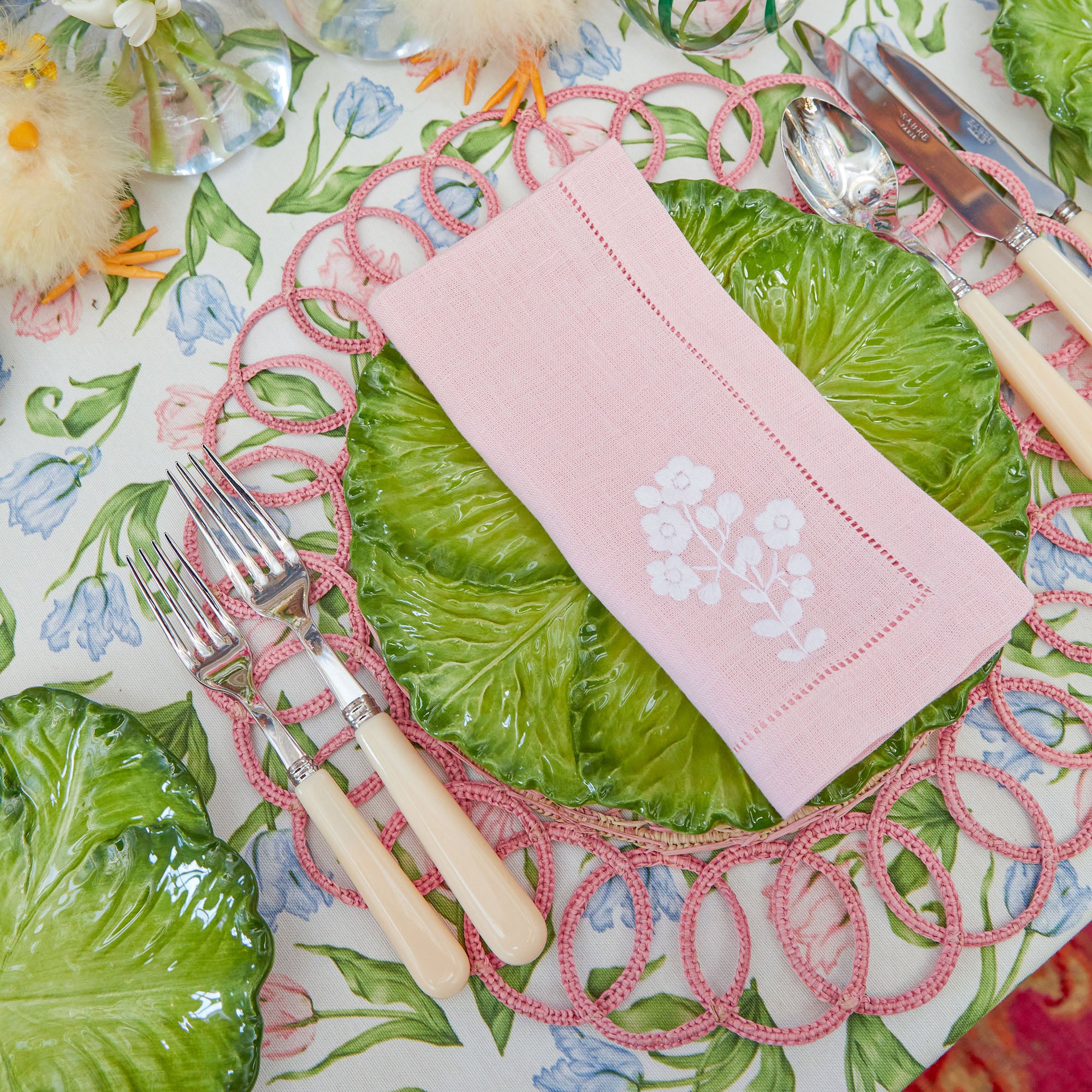 Pink Pia Woven Placemats (Set of 4)