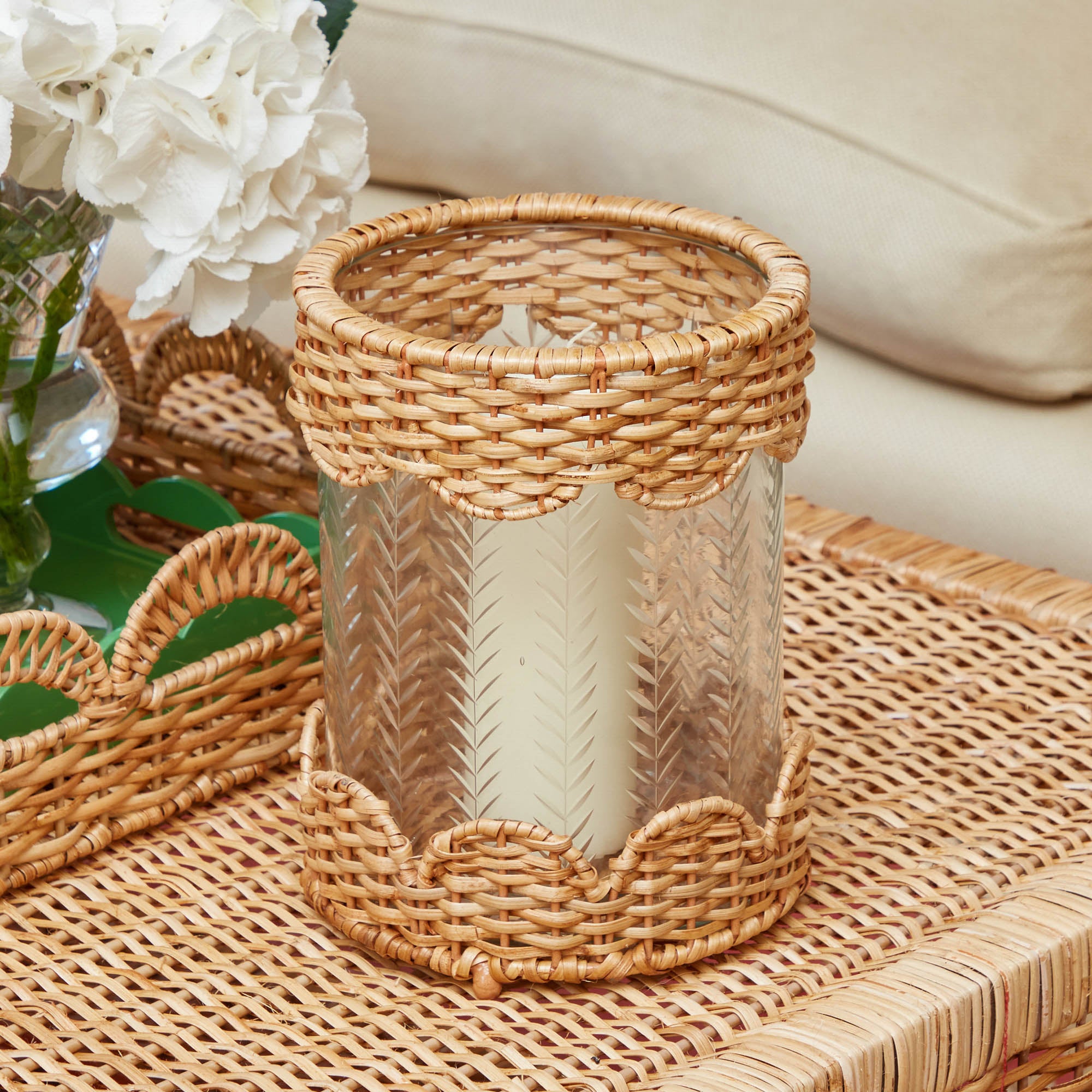 Helena Rattan Hurricane Lantern