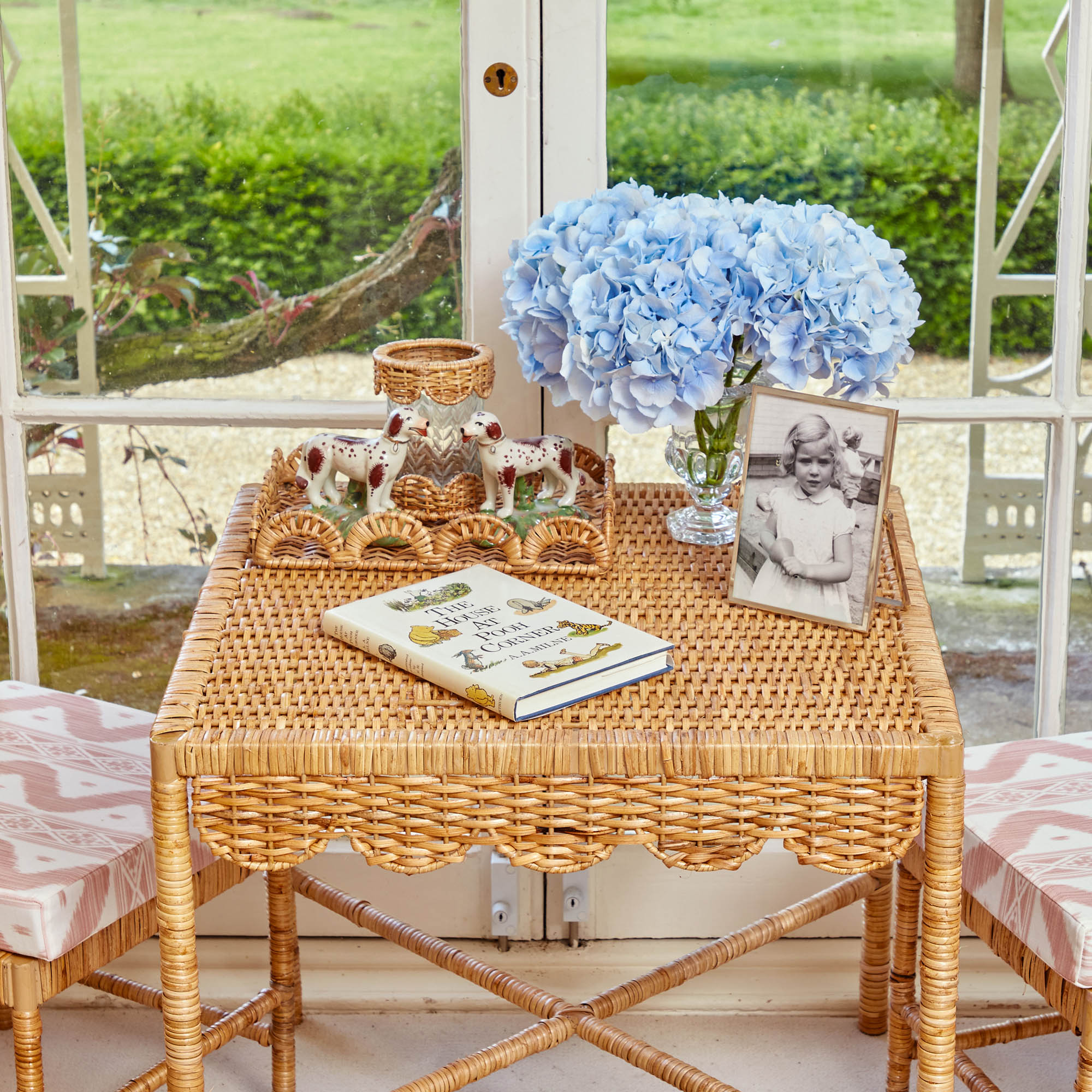 Small Elena Rattan Tray