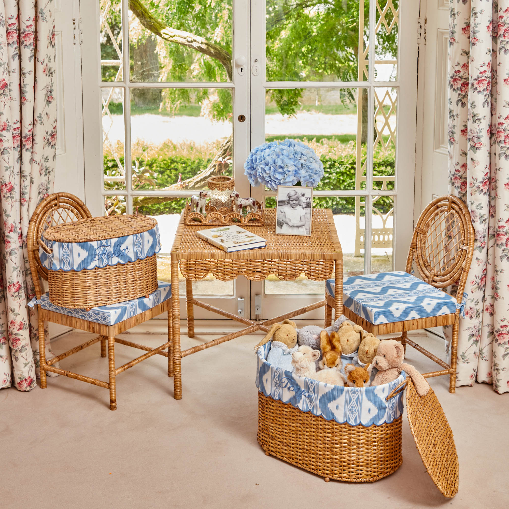 Small Olivia Rattan Table