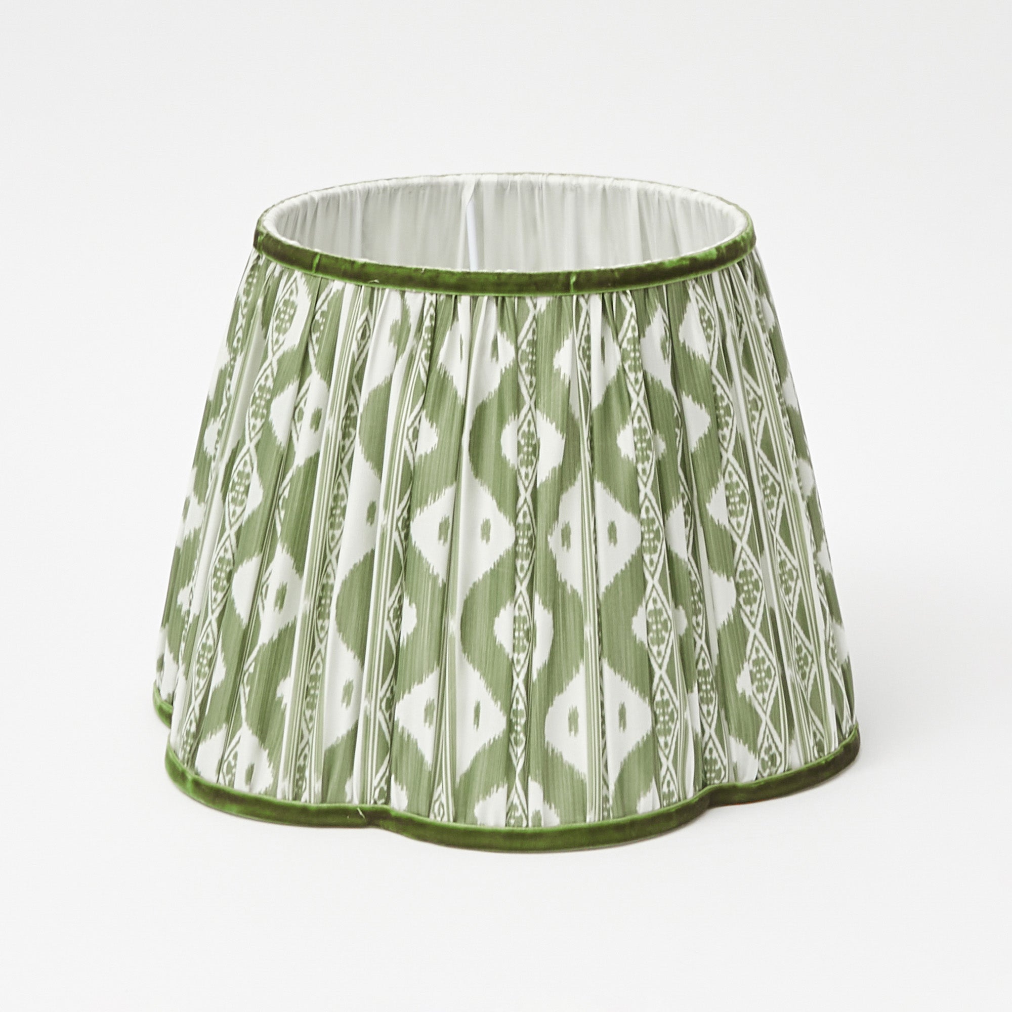 Olive Green Ikat Lampshade (30cm)