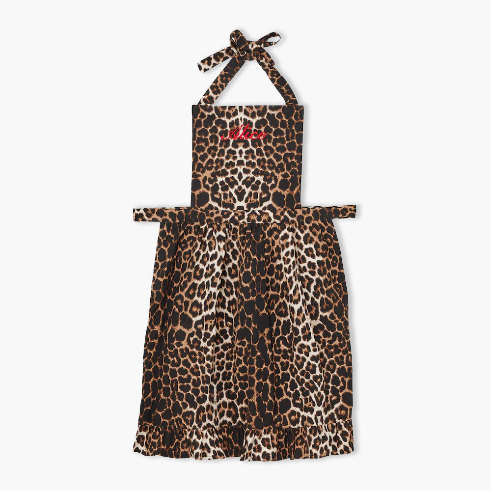 Frilled Leopard Apron