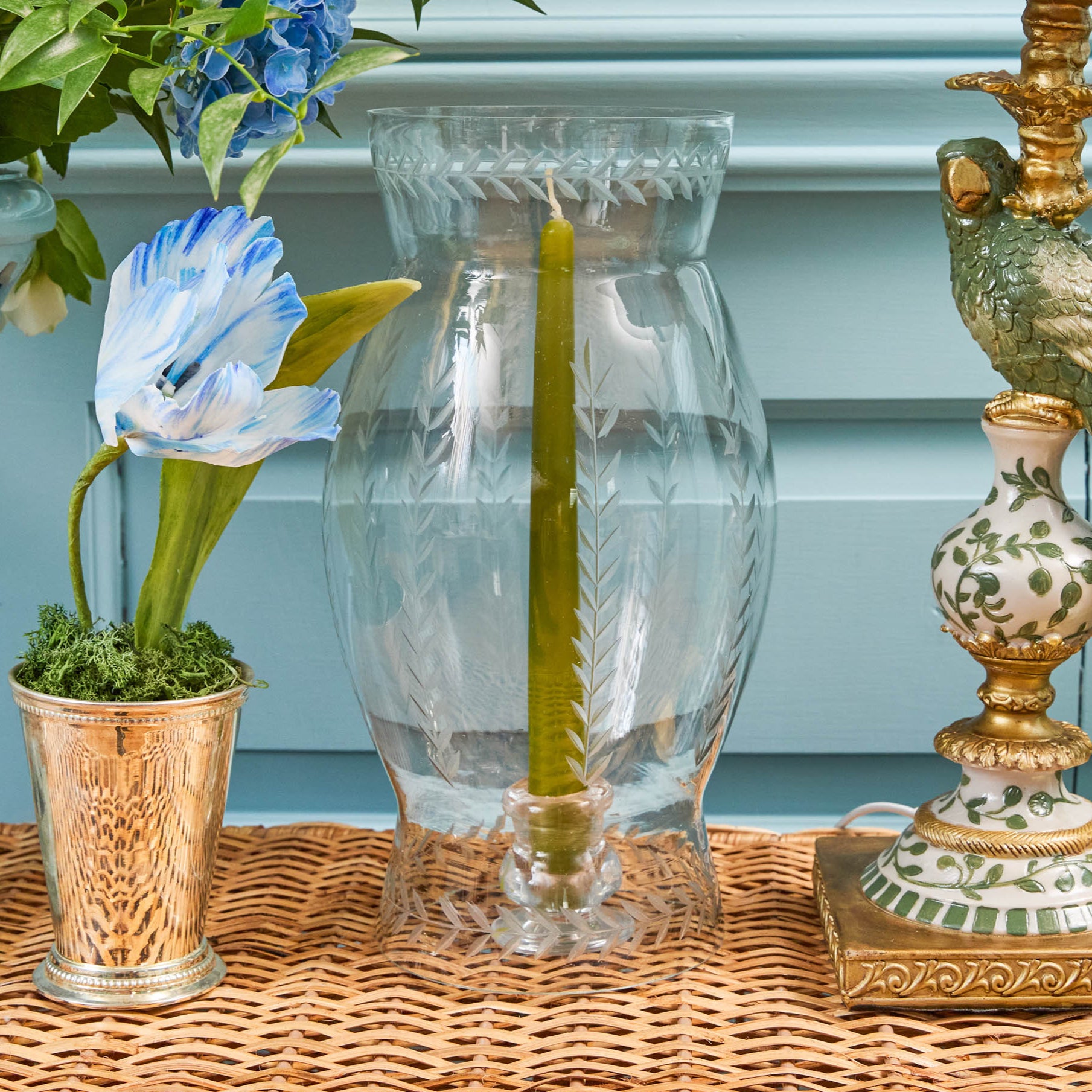 Engraved Glass Lantern