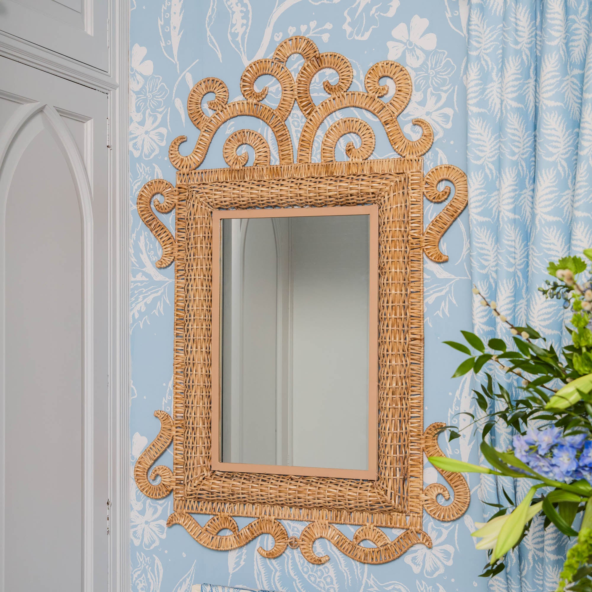 The Small Grand Rattan Mirror